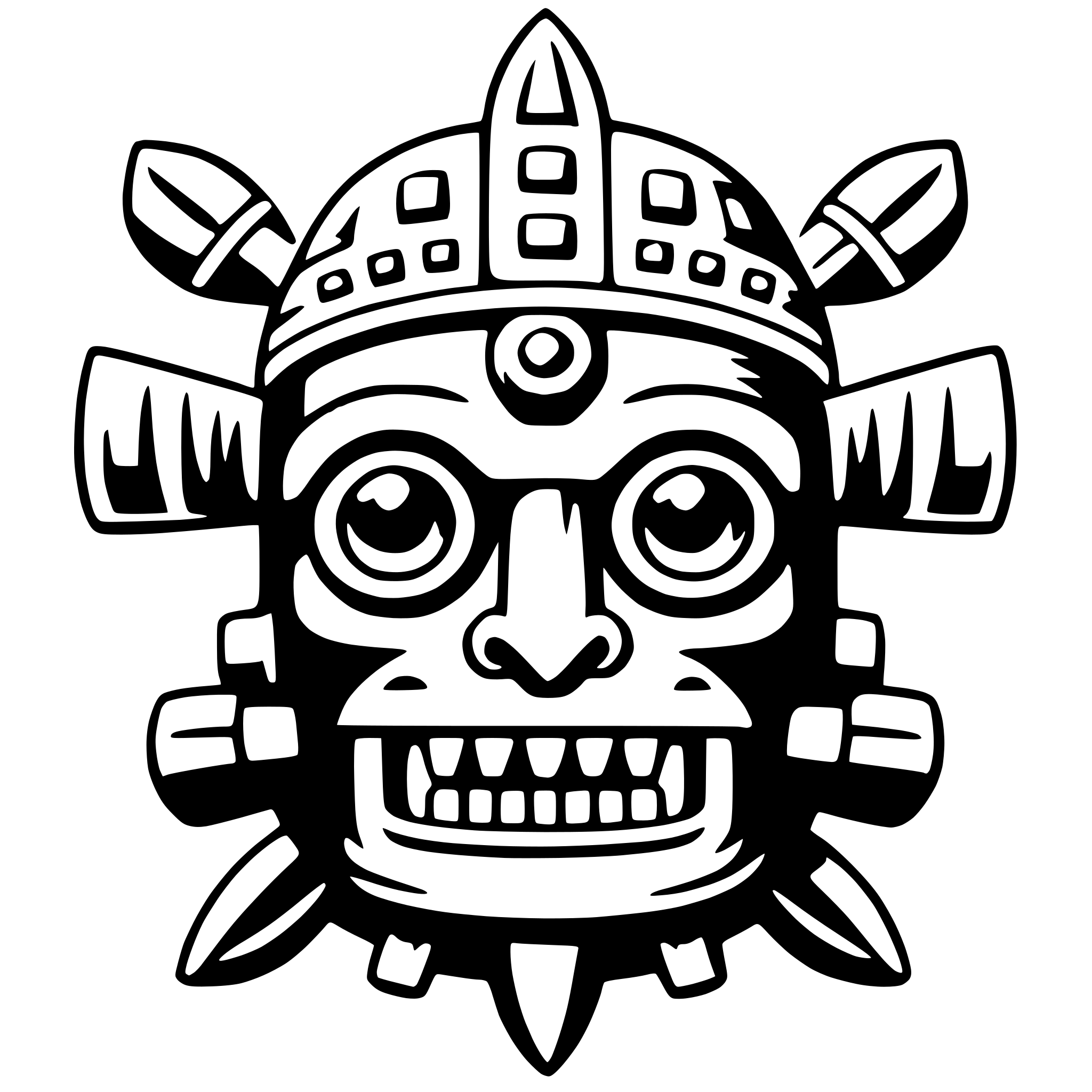 AI-generated SVG of a tlaloc