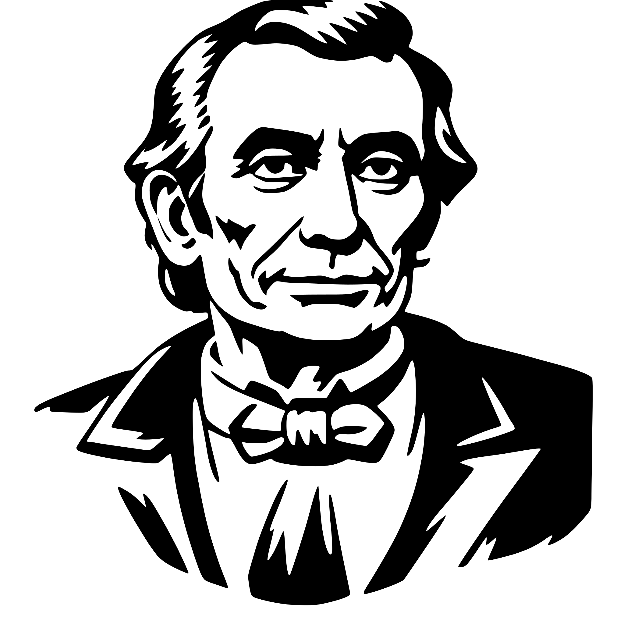 AI-generated SVG of 'abraham lincoln'