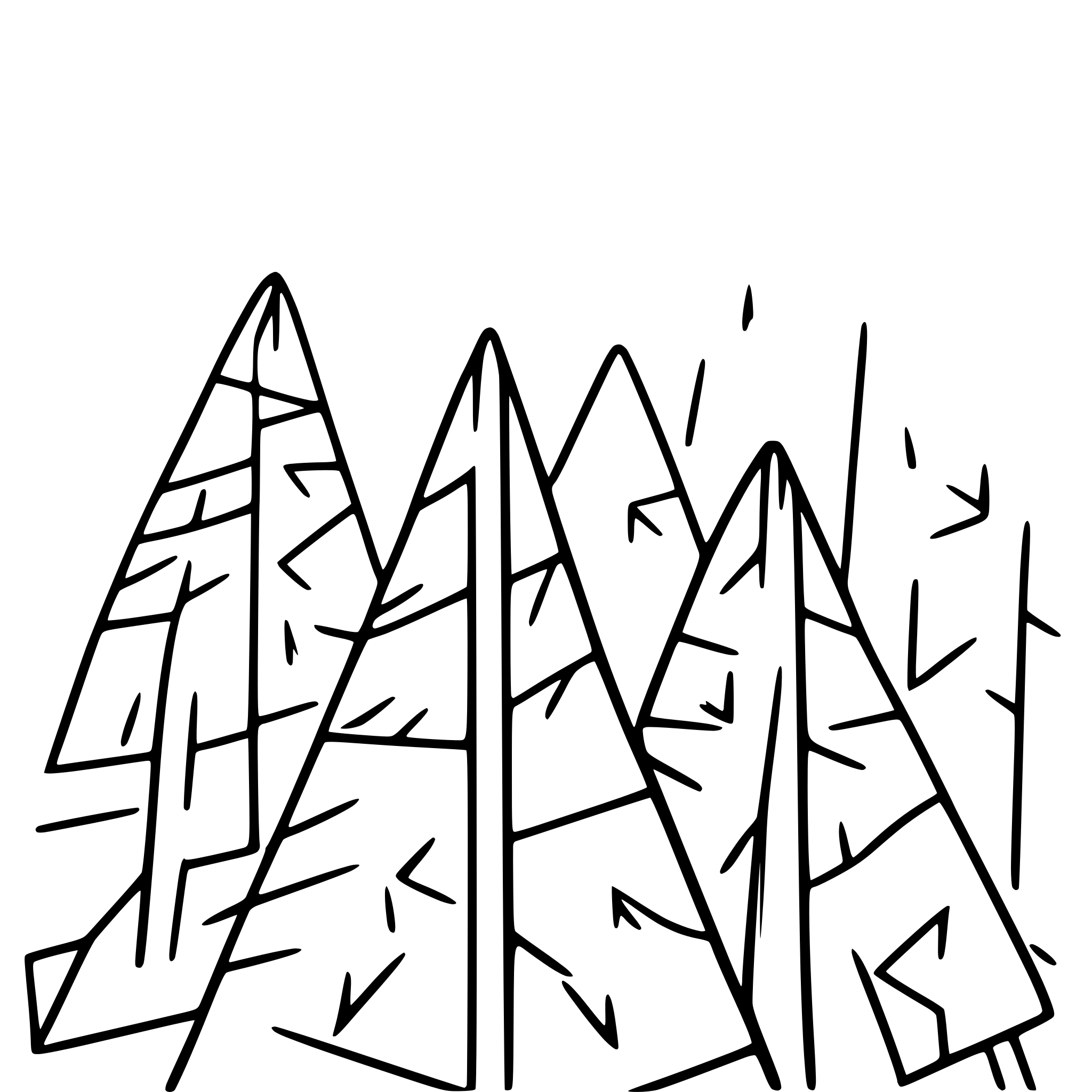 AI-generated SVG of a triangle pine trees