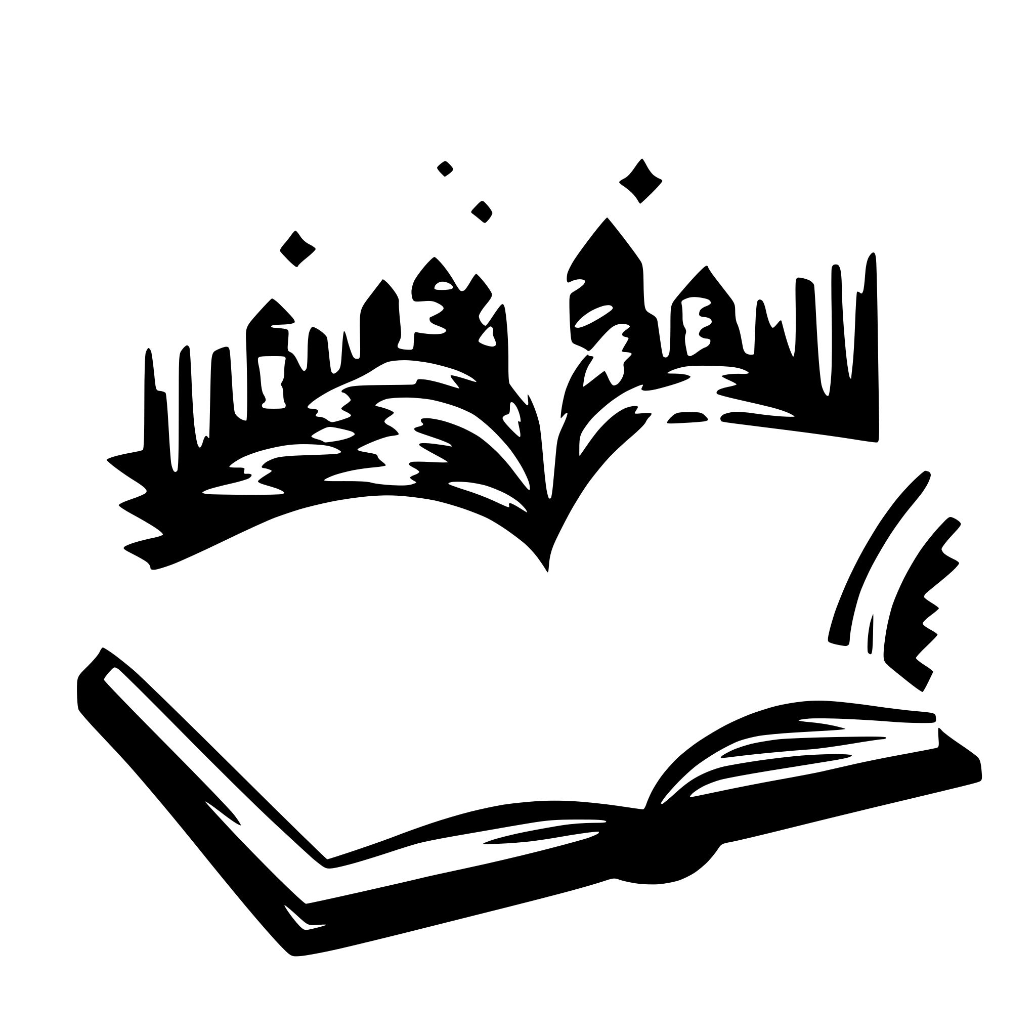 AI-generated SVG of a an open book