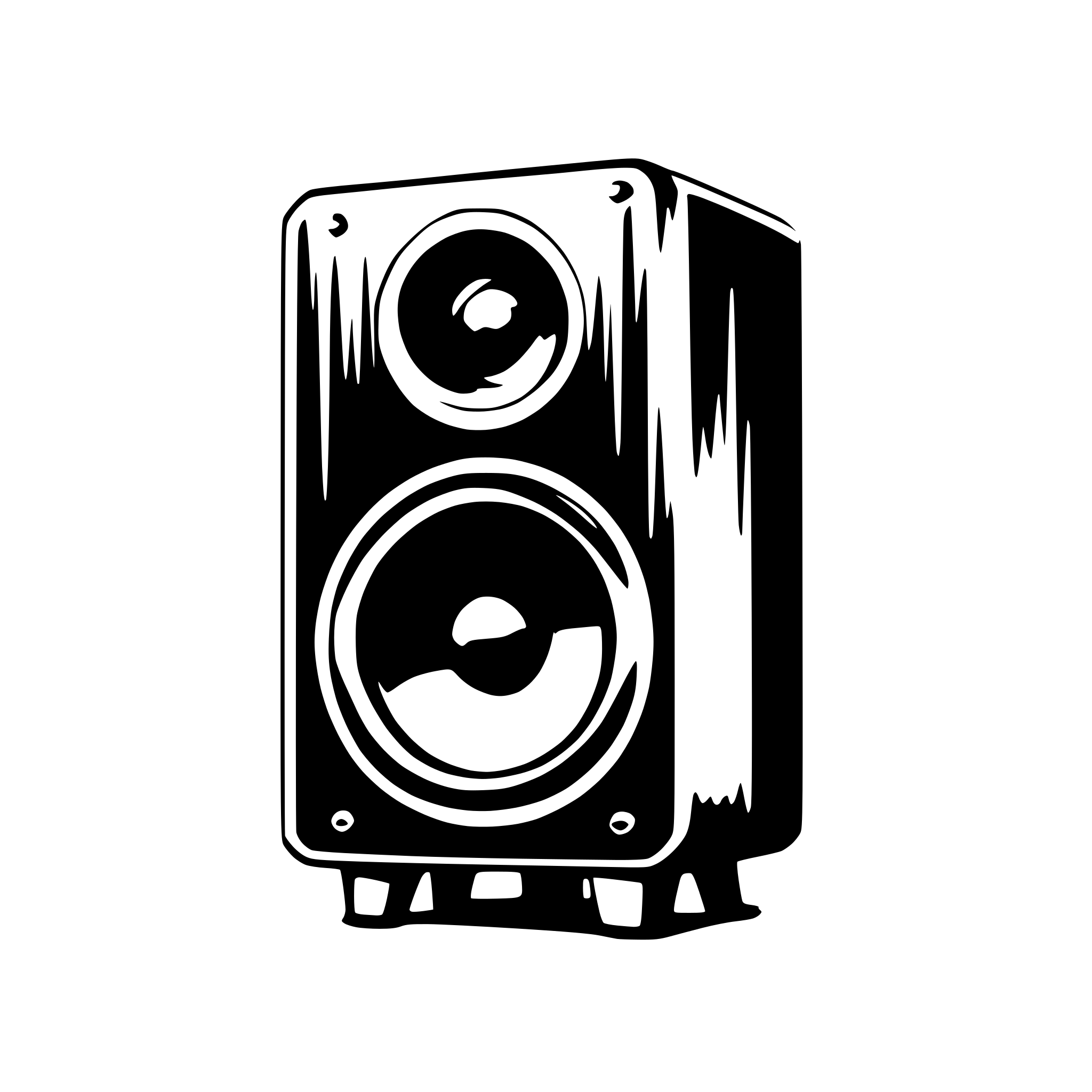 AI-generated SVG of a audio speaker, minimalistic