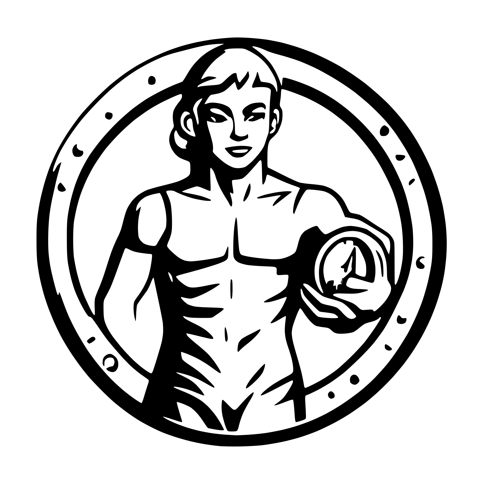 AI-generated SVG of 'A wrestler with a clock'