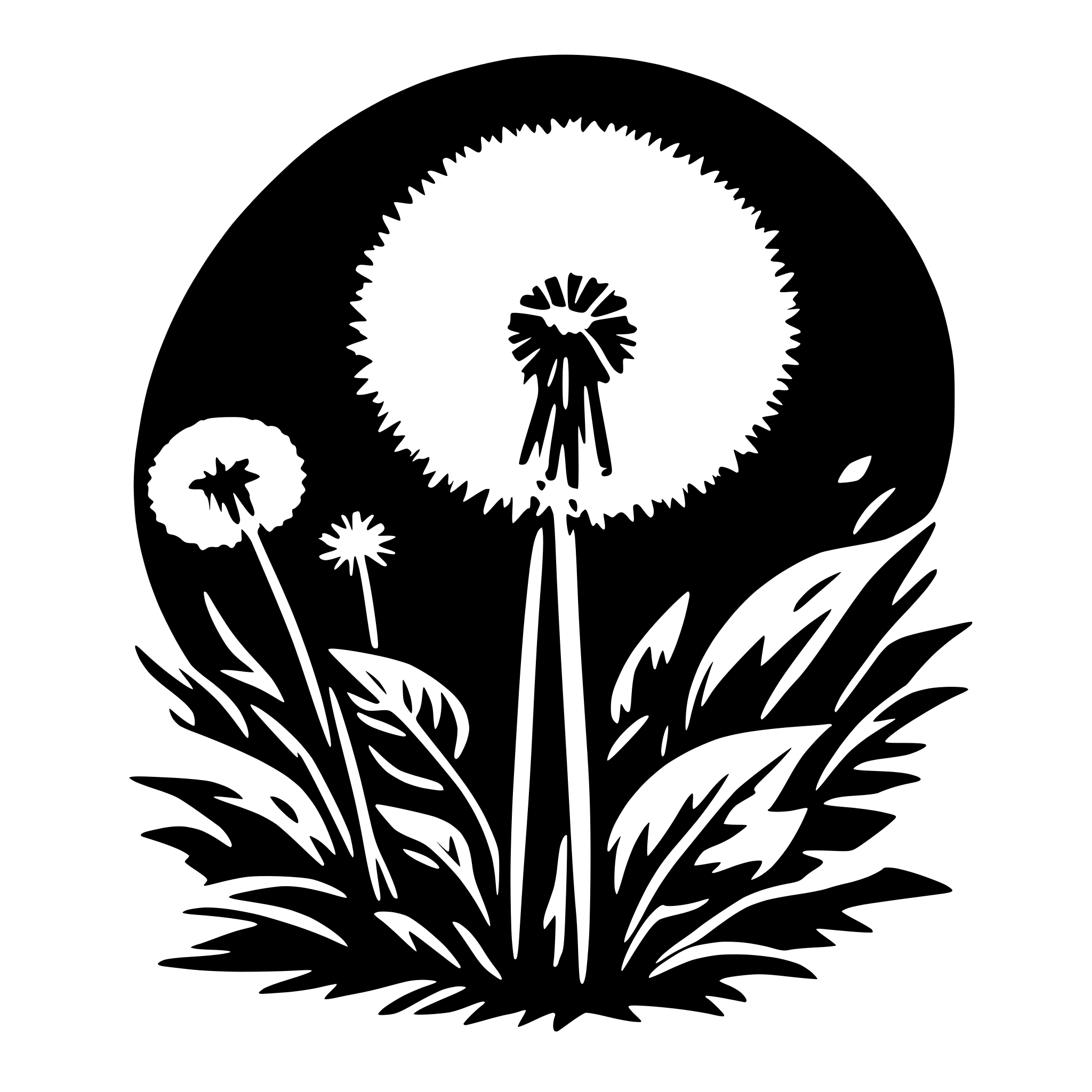 AI-generated SVG of a dandelion