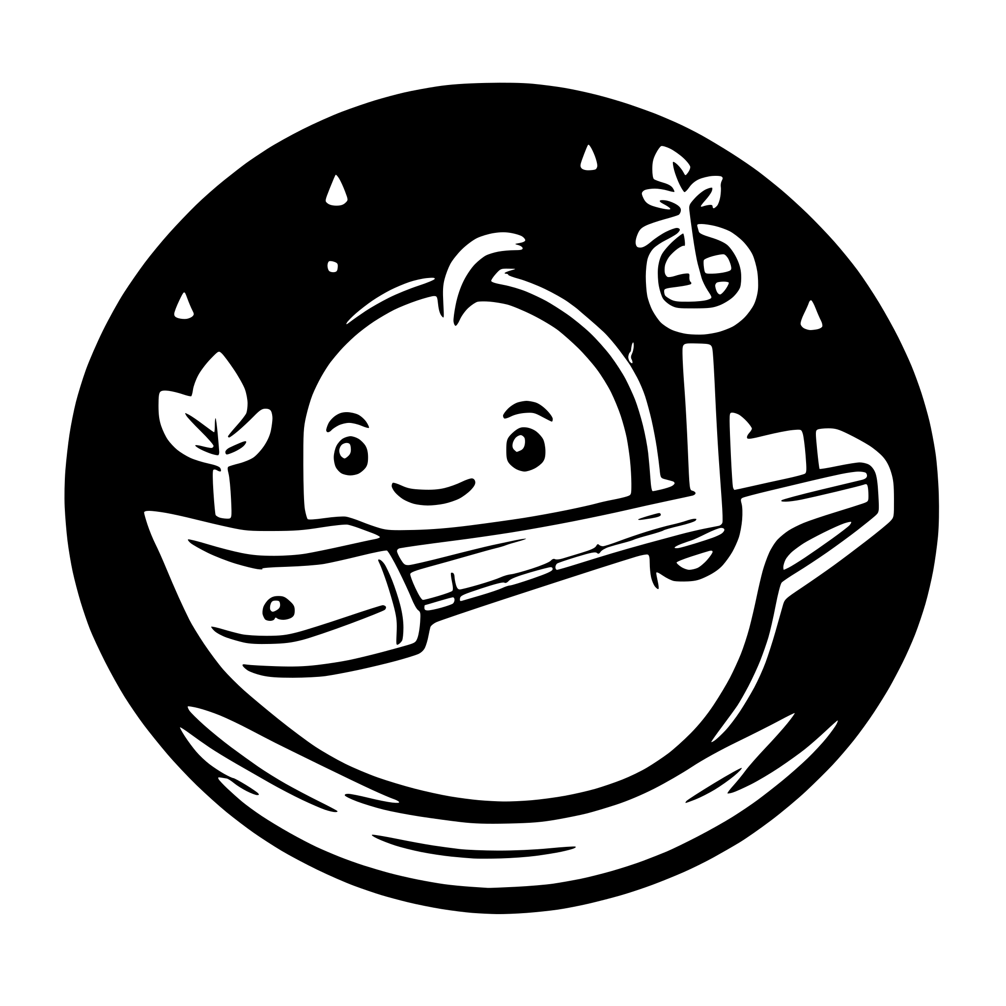 AI-generated SVG of 'a cute  whale playing a lute'