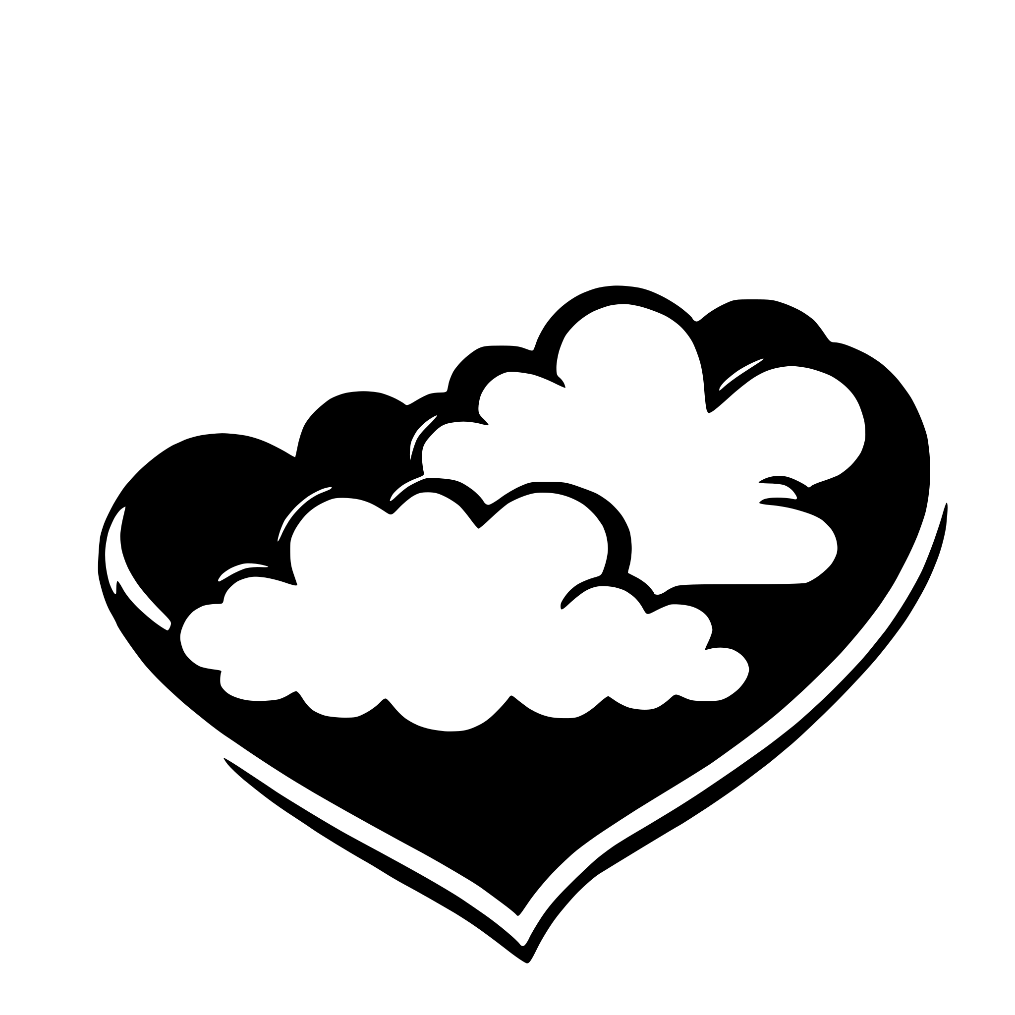 AI-generated SVG of a heart-shaped clouds