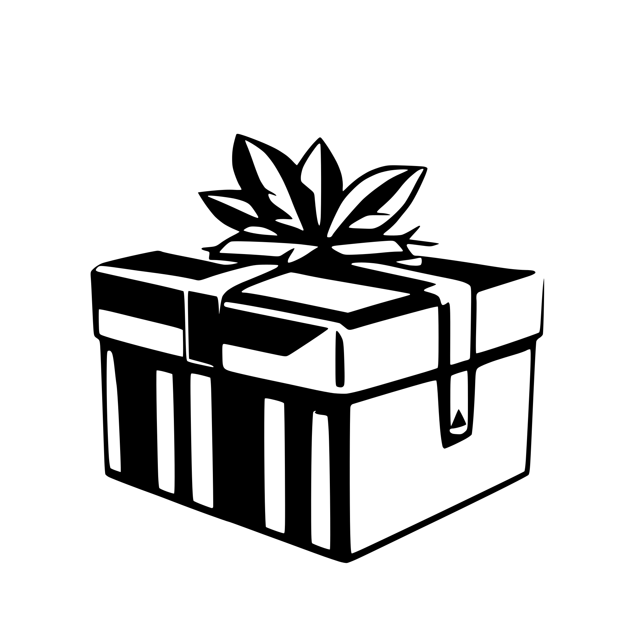 AI-generated SVG of a gift box 2D