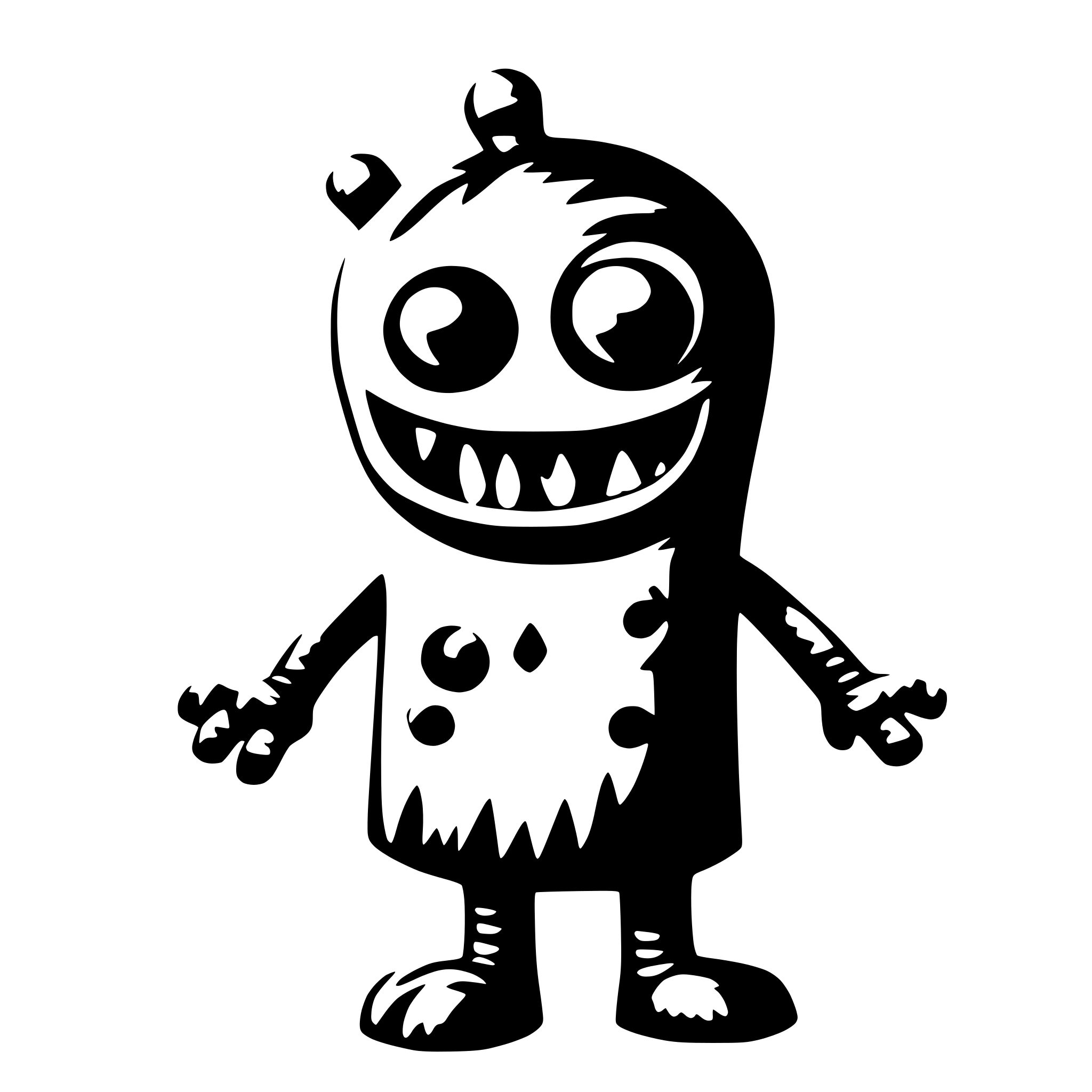 AI-generated SVG of 'cute monster character'