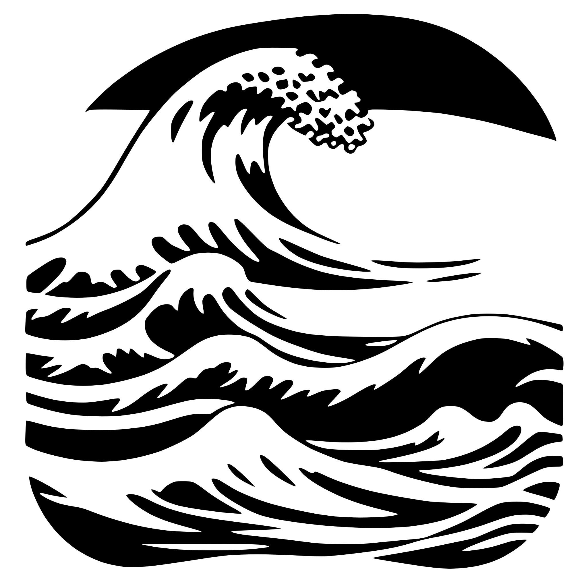 AI-generated SVG of a The Great Wave off Kanagawa