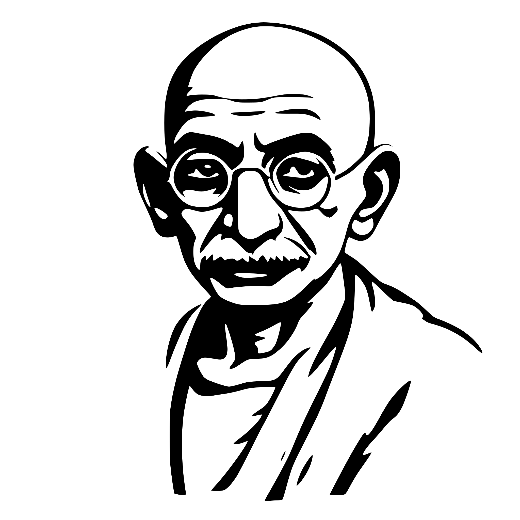 AI-generated SVG of a gandhi