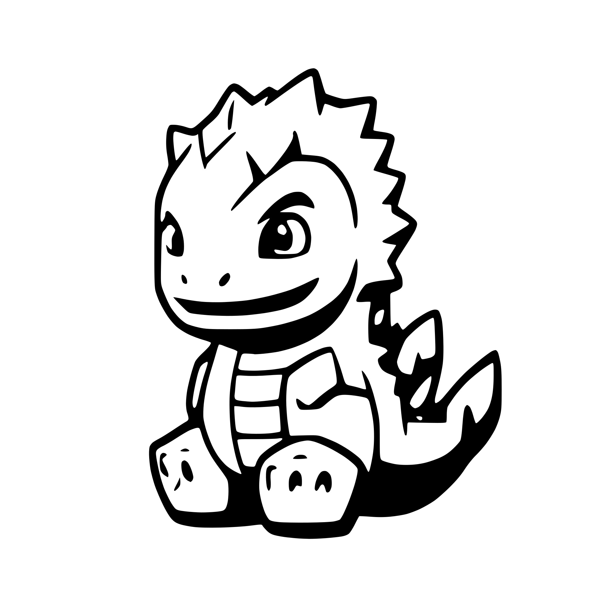 AI-generated SVG of 'cute baby godzilla'