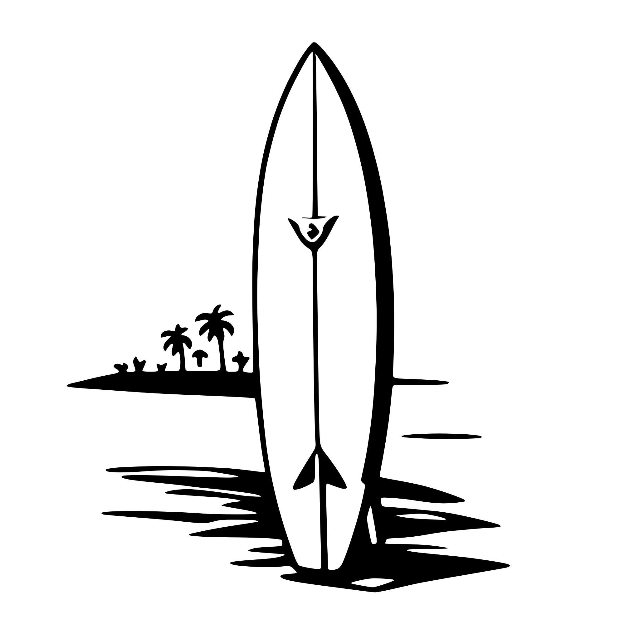 AI-generated SVG of 'surfboard'