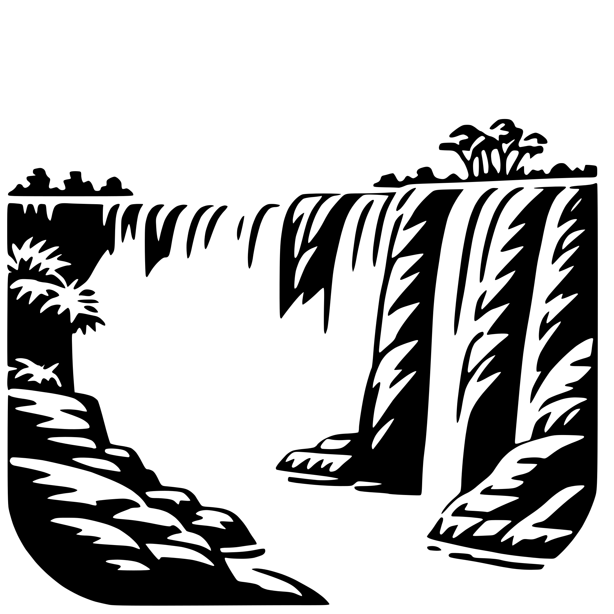 AI-generated SVG of a victoria falls