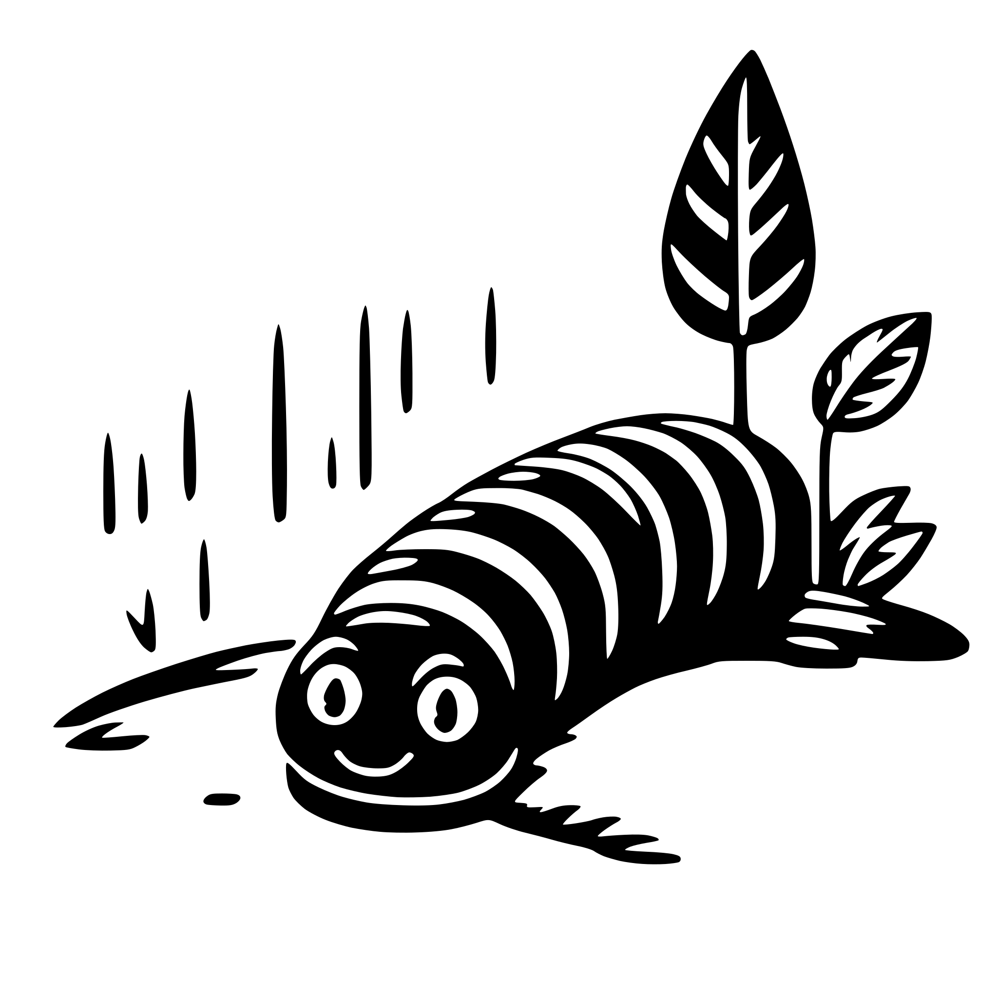 AI-generated SVG of a caterpillar