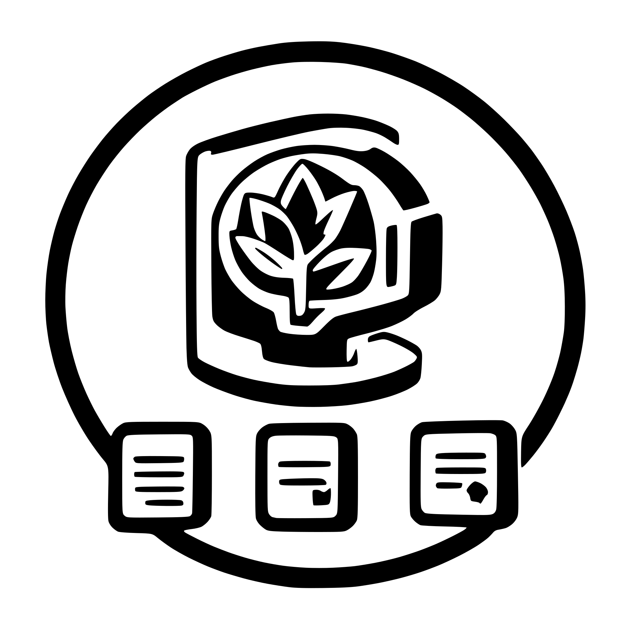 AI-generated SVG of a svg arrows with inside 4 icons: image, text, video and rss feed