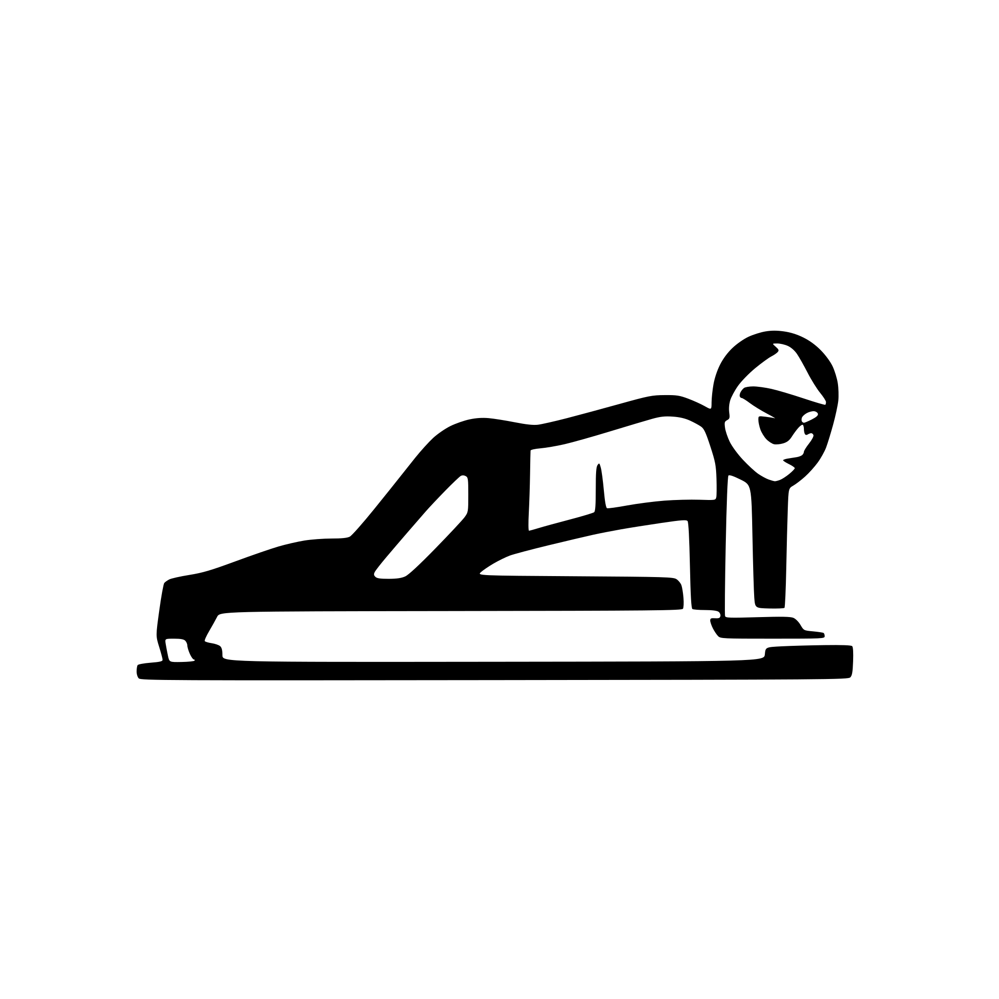 AI-generated SVG of a Create a clean, minimalist SVG of a person performing a push-up in the style of Ionicons. The design should feature smooth, bold outlines with a slightly rounded, modern aesthetic. Use simple shapes to represent the figure in a plank position with arms bent, body lowered toward the ground. Focus on clarity and scalability for use as an icon. Ensure the figure is centered and symmetrical, with no background or unnecessary details, and make it suitable for monochrome use