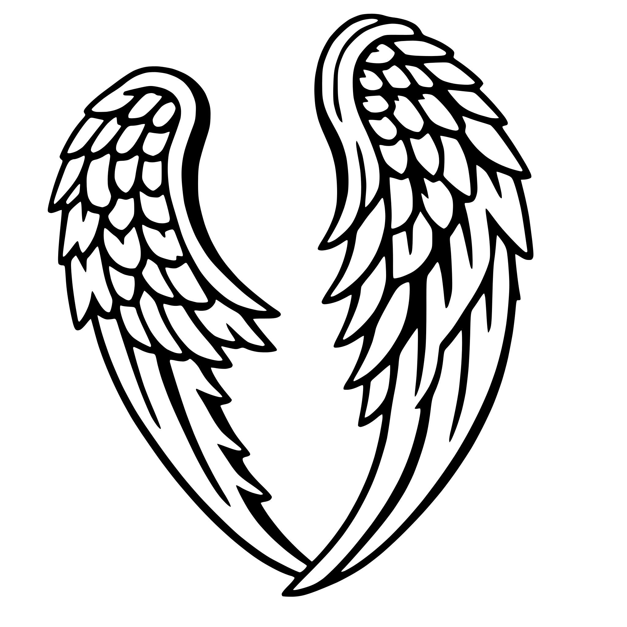 AI-generated SVG of 'angel wings'