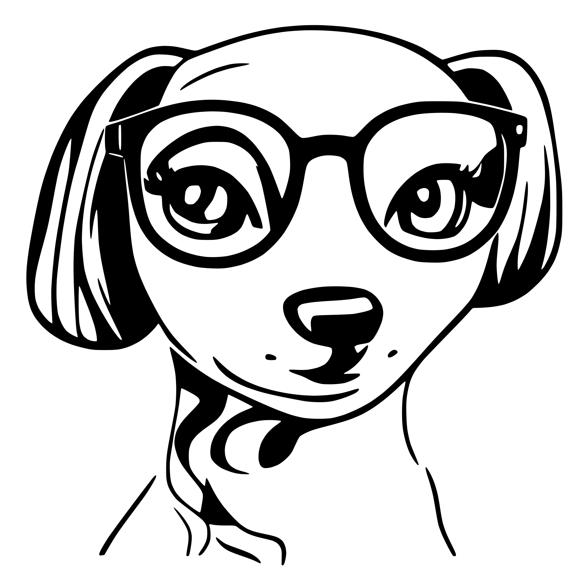 AI-generated SVG of 'cachorro com oculos'