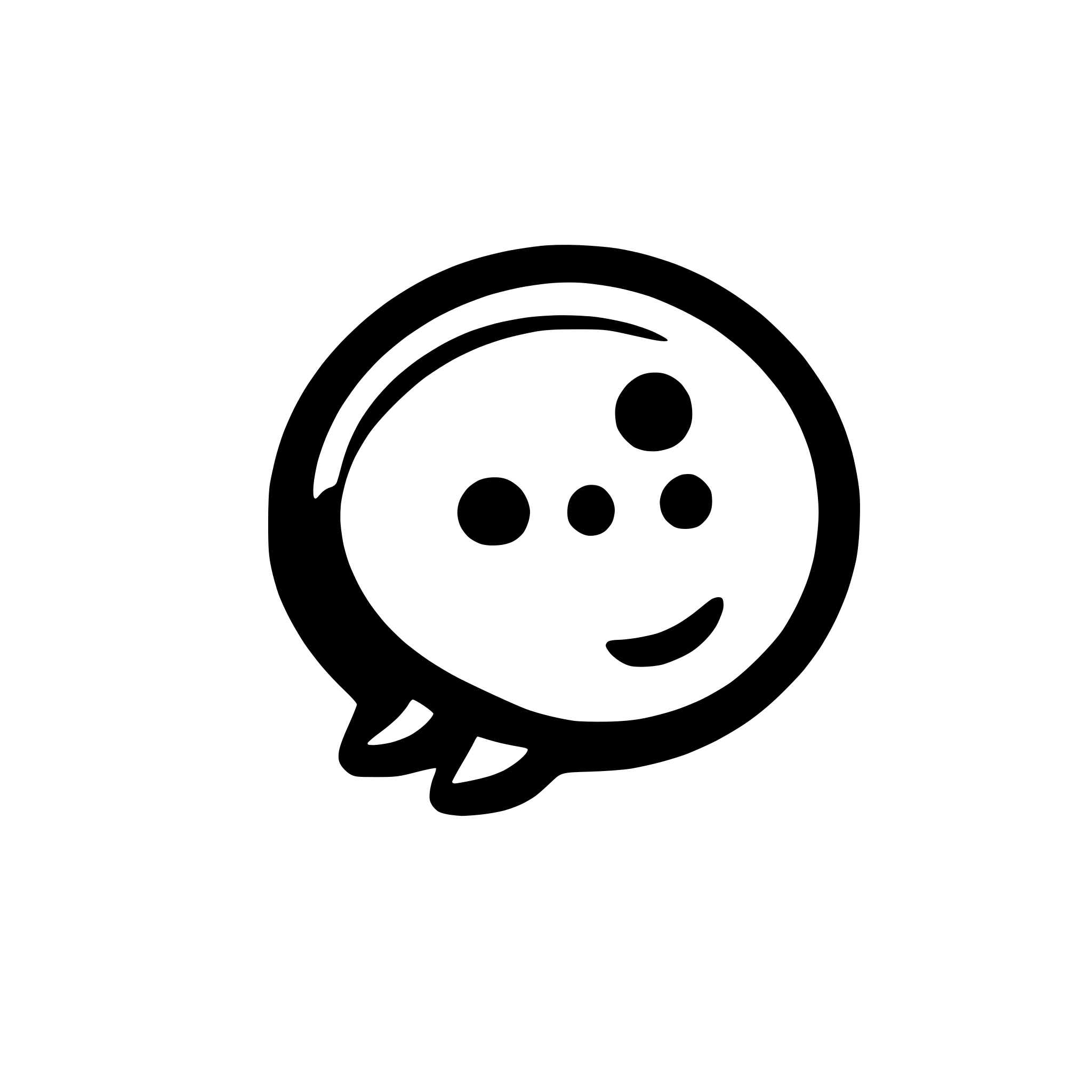 AI-generated SVG of 'simple chat bubble in blue'