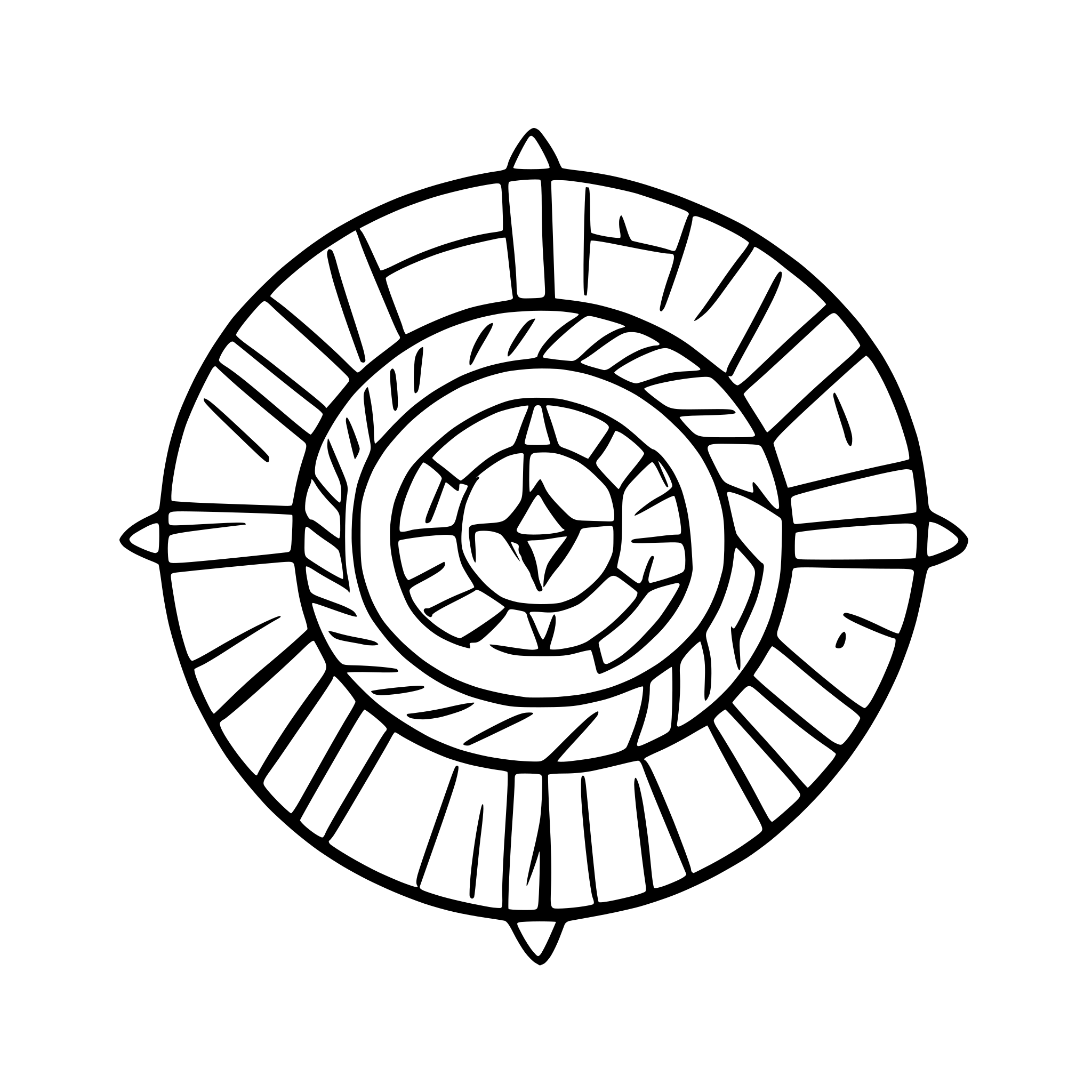 AI-generated SVG of a scifi like mandala, tech style
