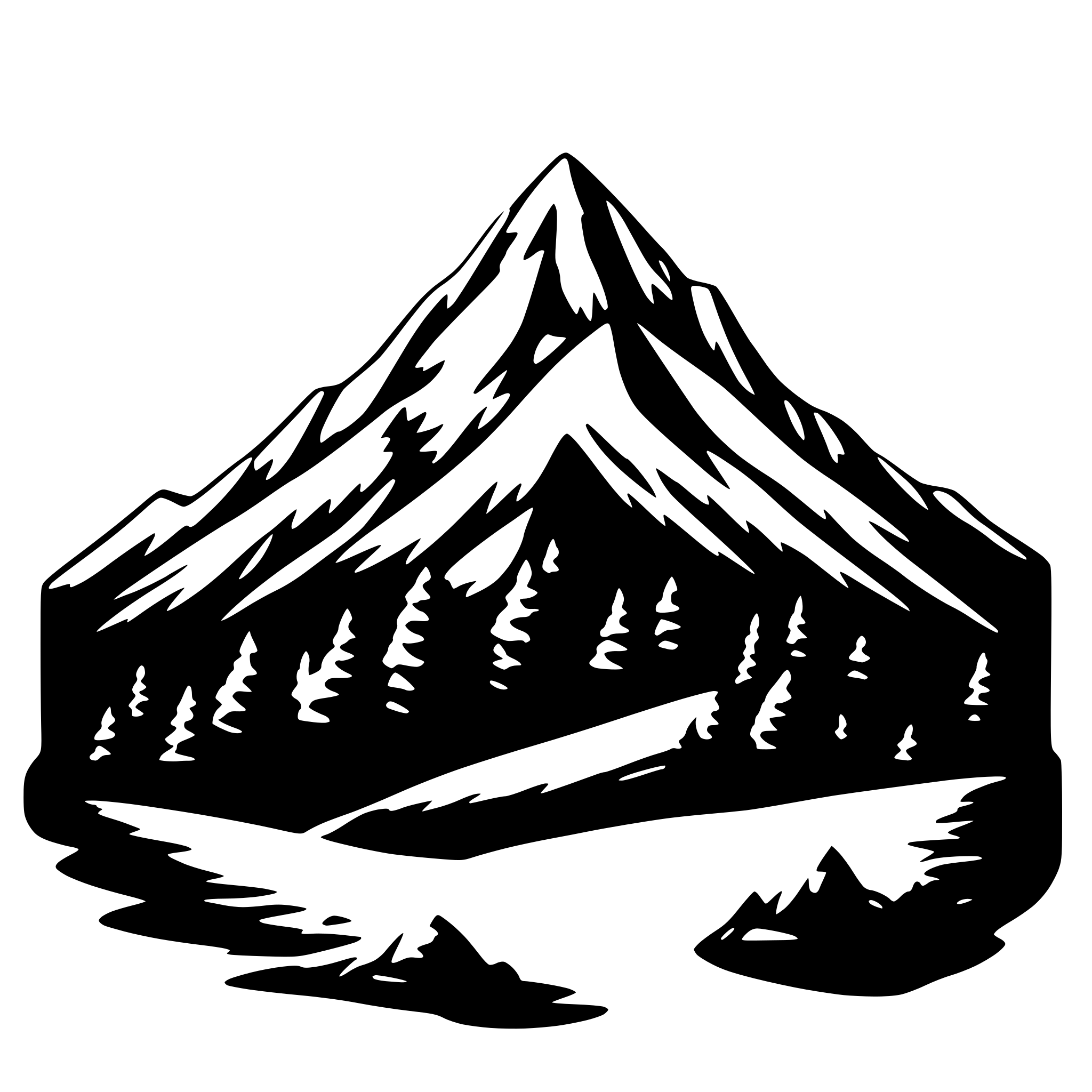 AI-generated SVG of 'A mountain'