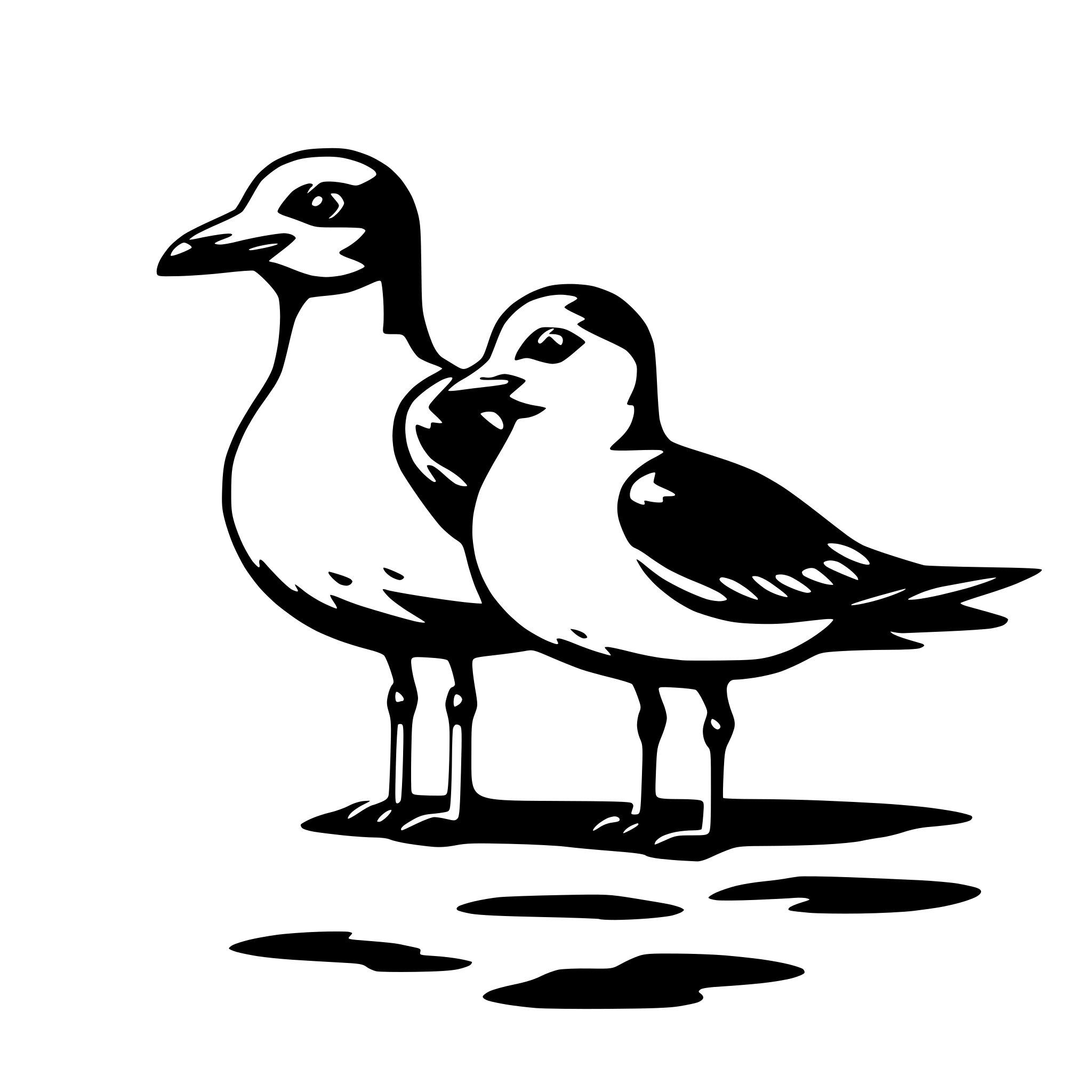 AI-generated SVG of 'two seagulls'