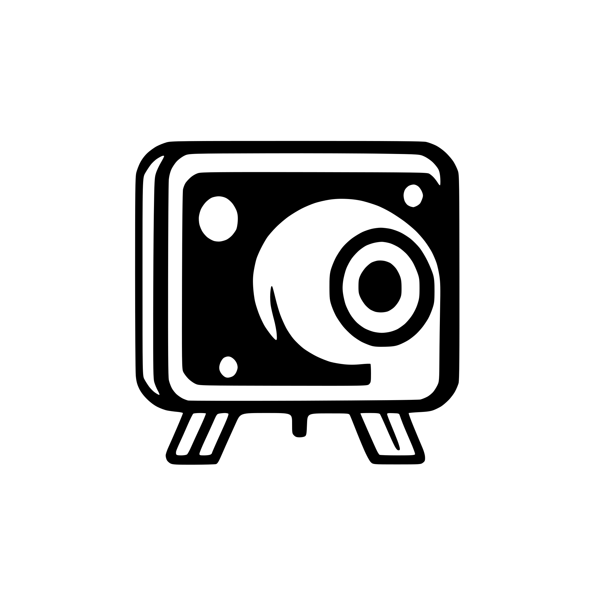 AI-generated SVG of a Square icon. Streaming, Broadcasting, Camera, eye