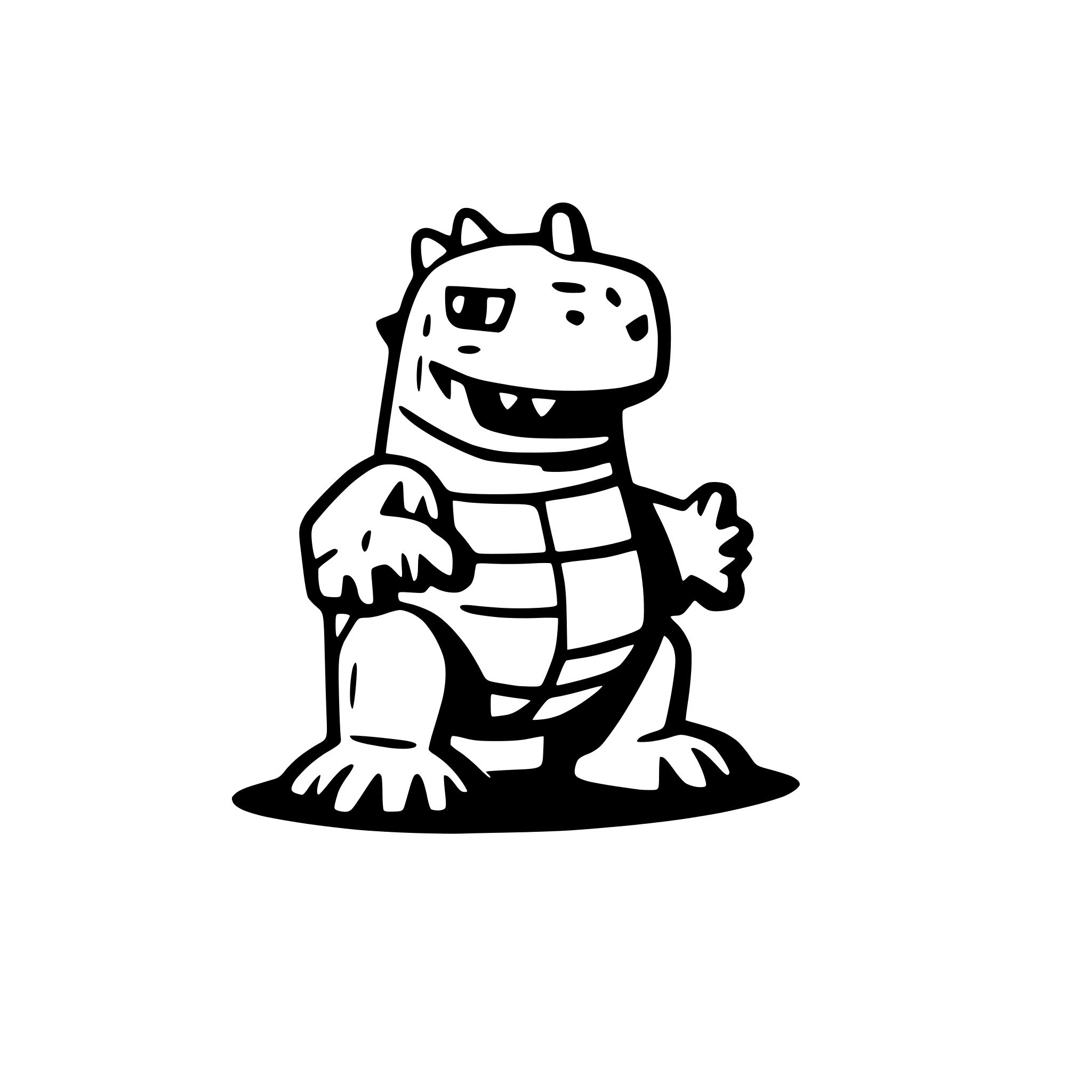 AI-generated SVG of a balloon animal godzilla
