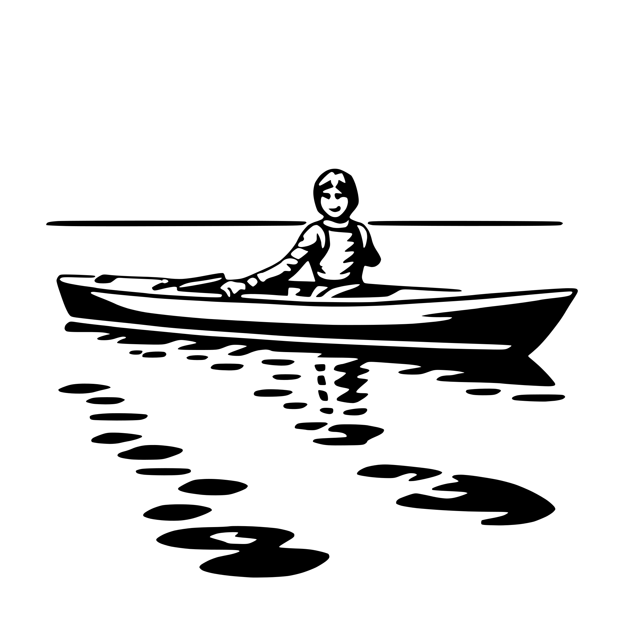 AI-generated SVG of a kayak