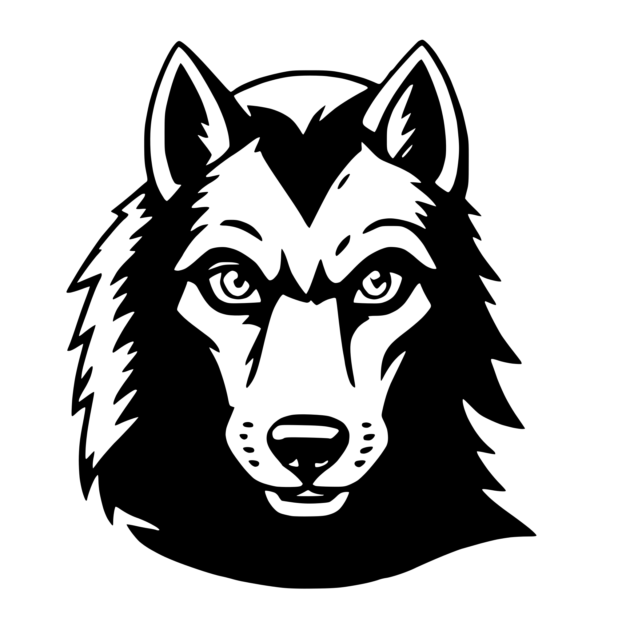 AI-generated SVG of a werewolf