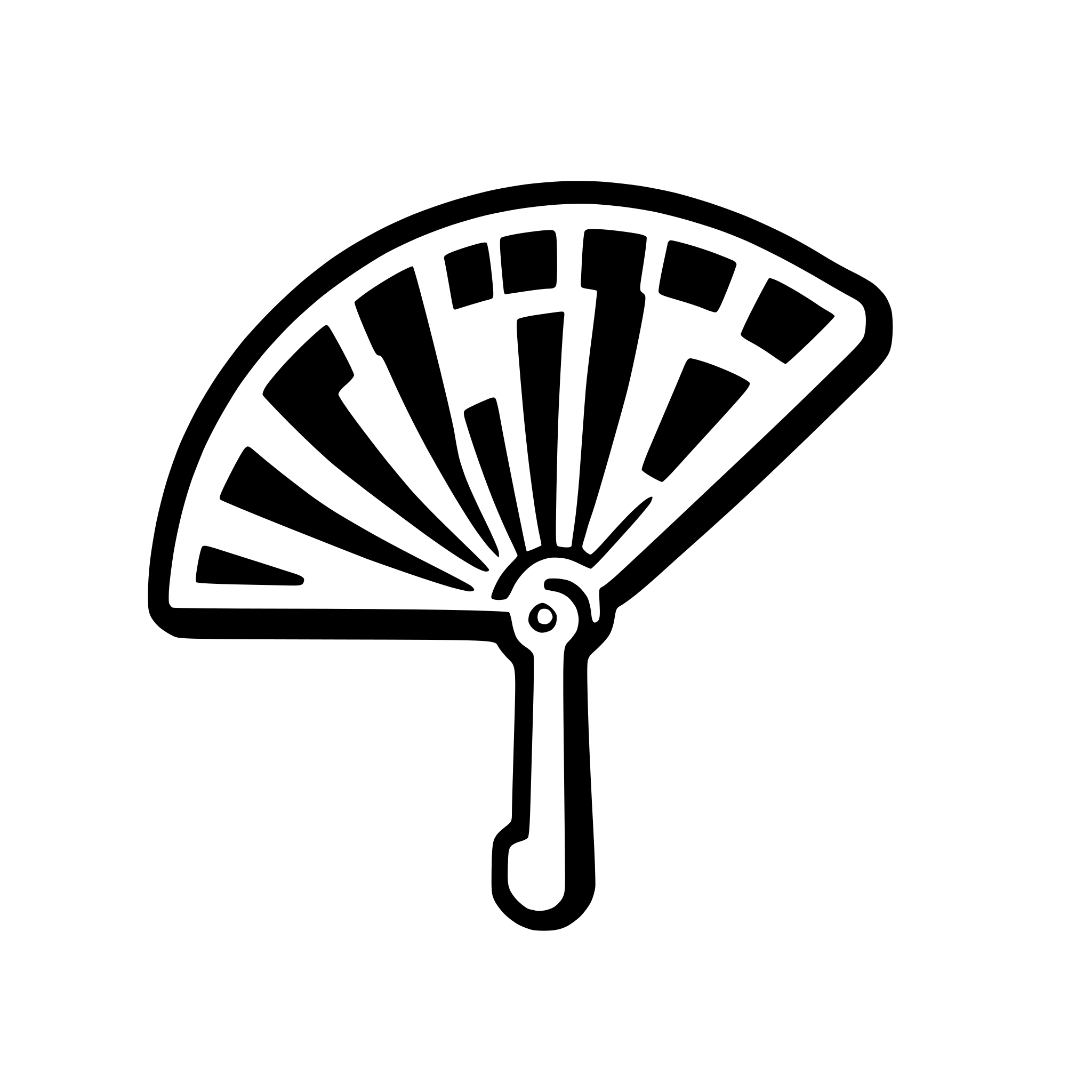 AI-generated SVG of a Make an icon of a blue fan blade in SVG format