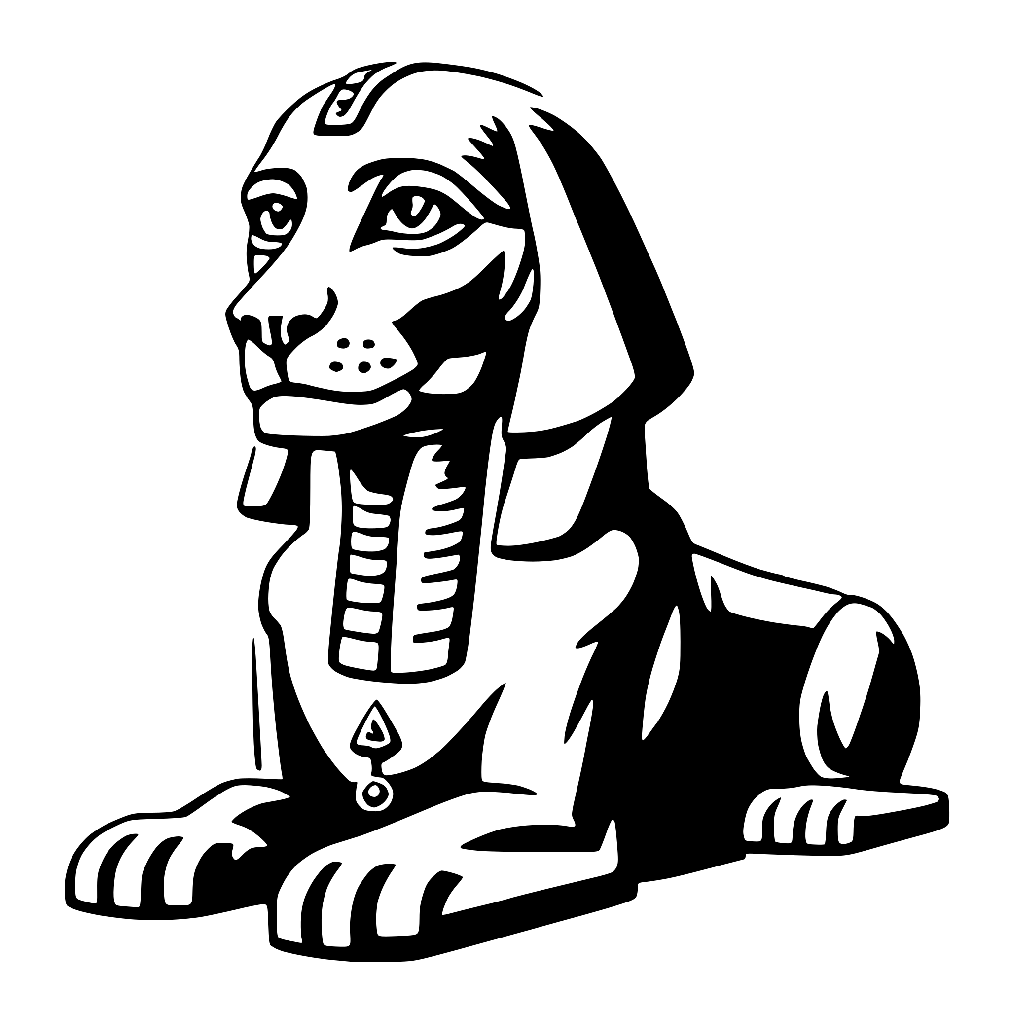 AI-generated SVG of a sphinx