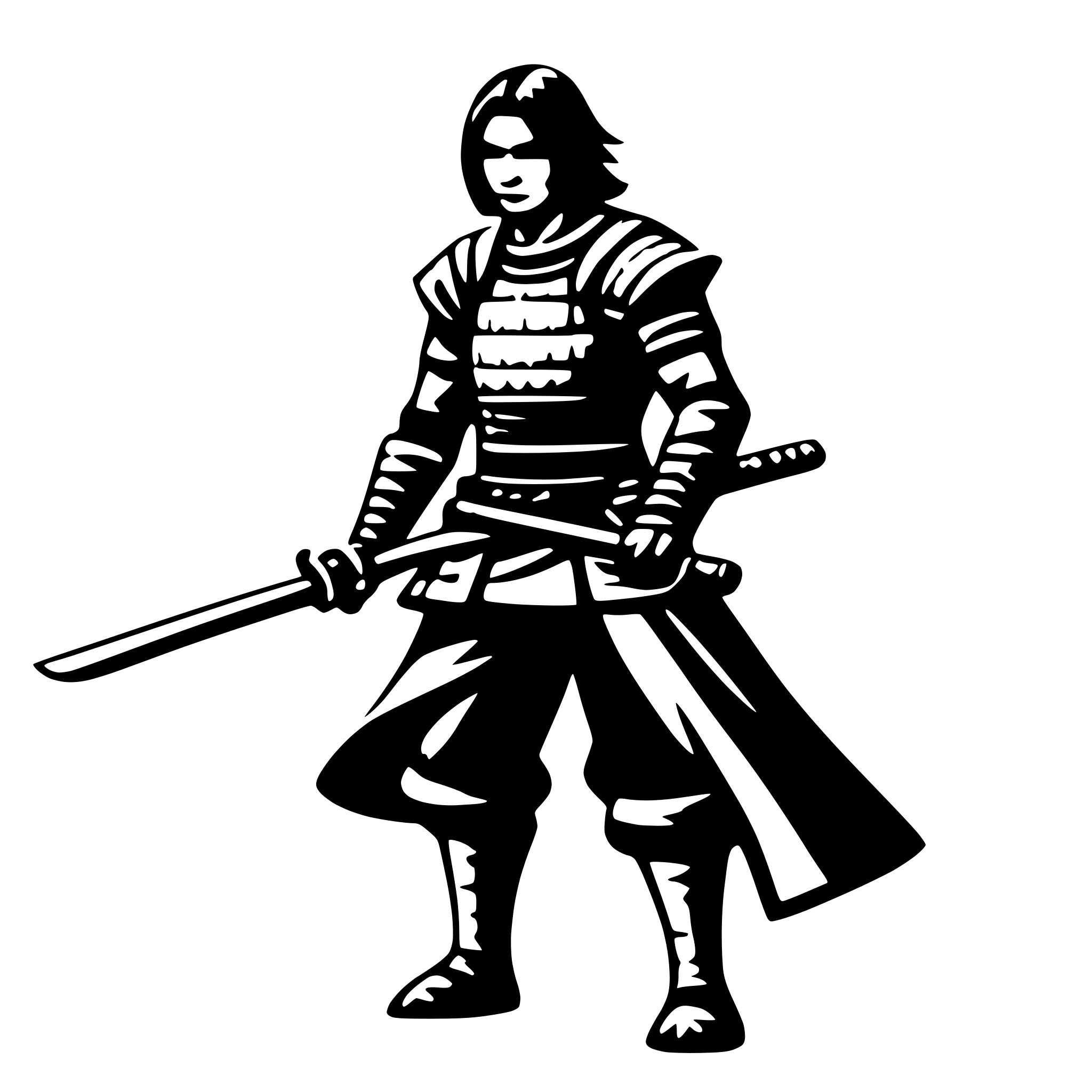AI-generated SVG of 'samurai'