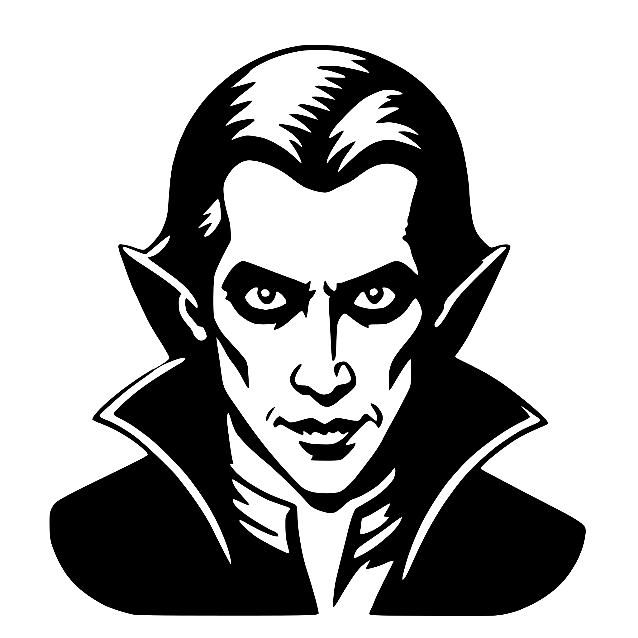 AI-generated SVG of a vampire