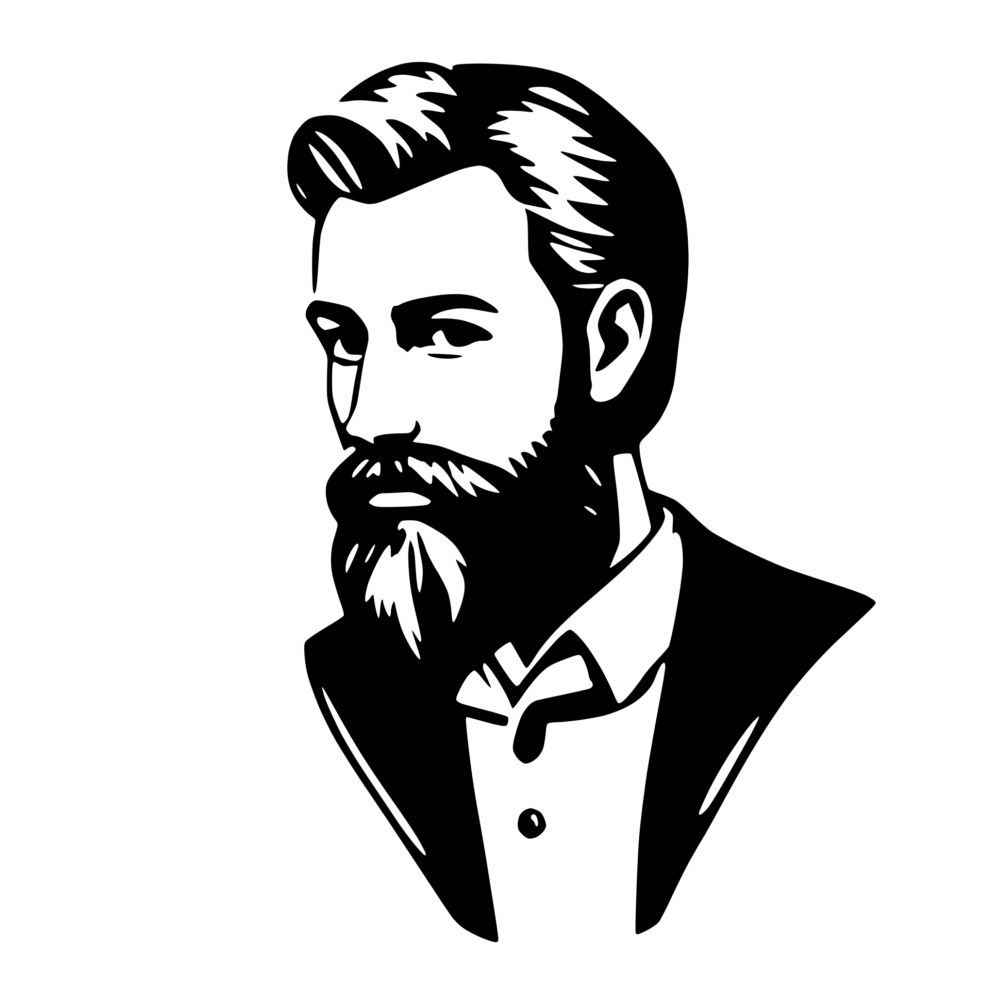 AI-generated SVG of 'beard'