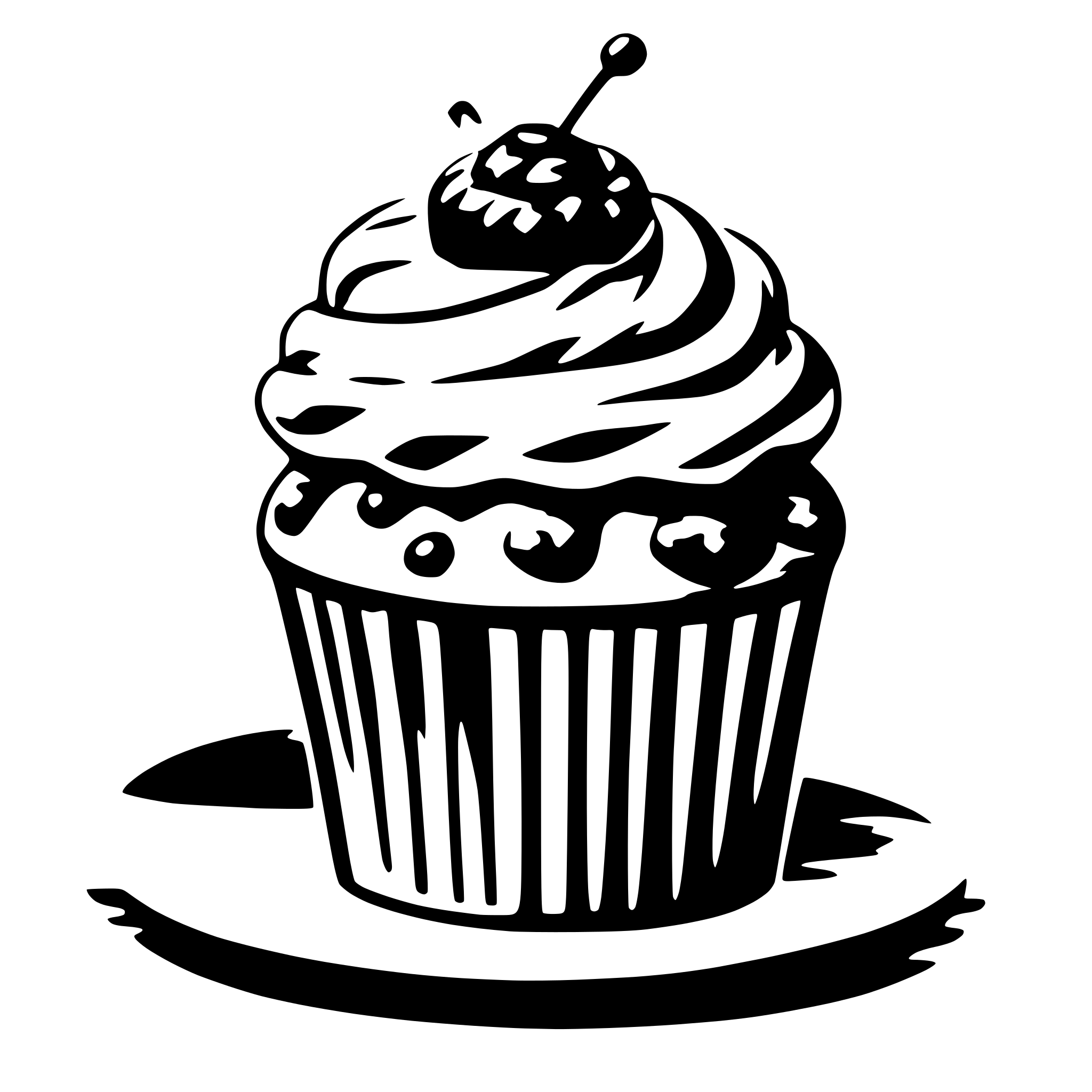 AI-generated SVG of 'a fun colorful cupcake'