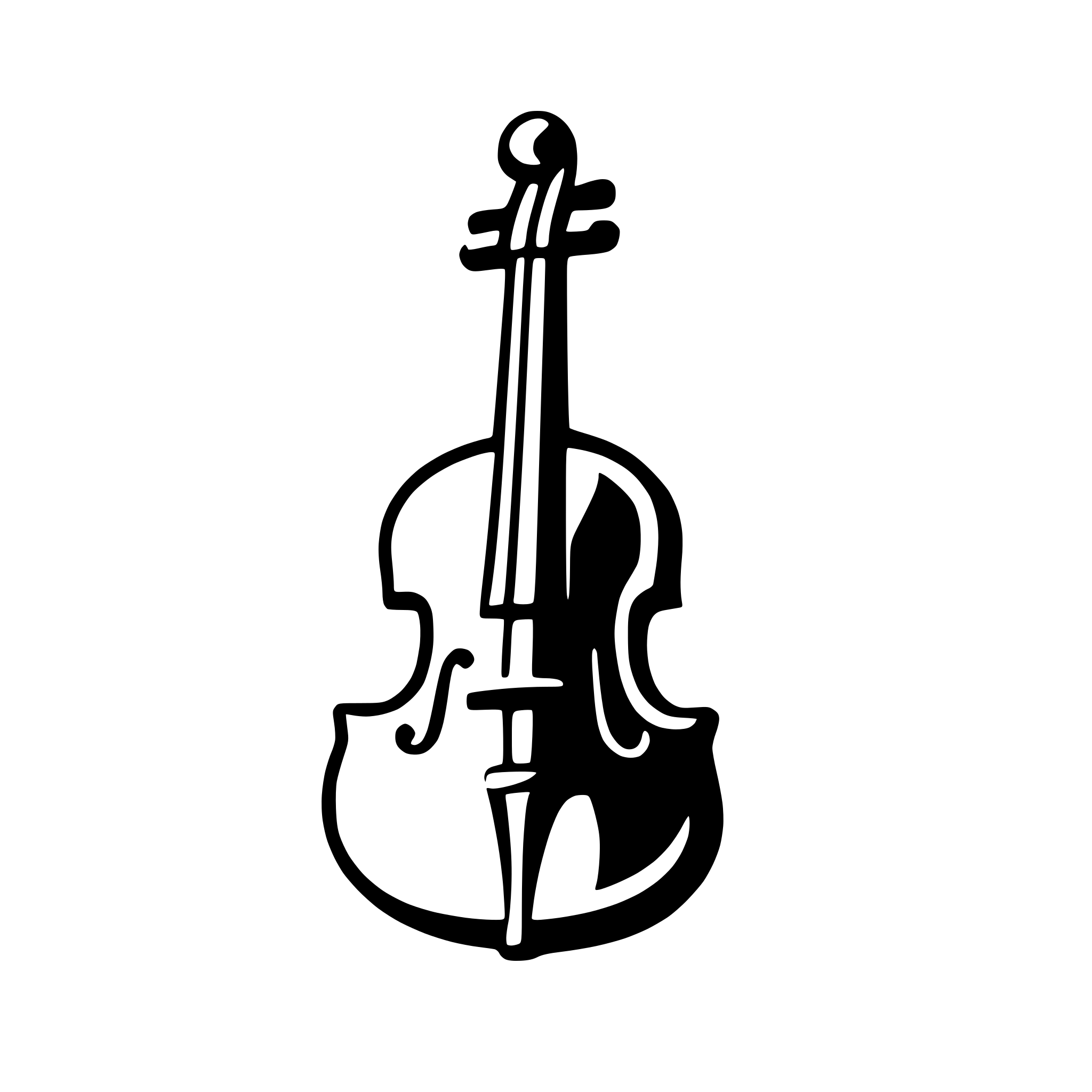 AI-generated SVG of a violin