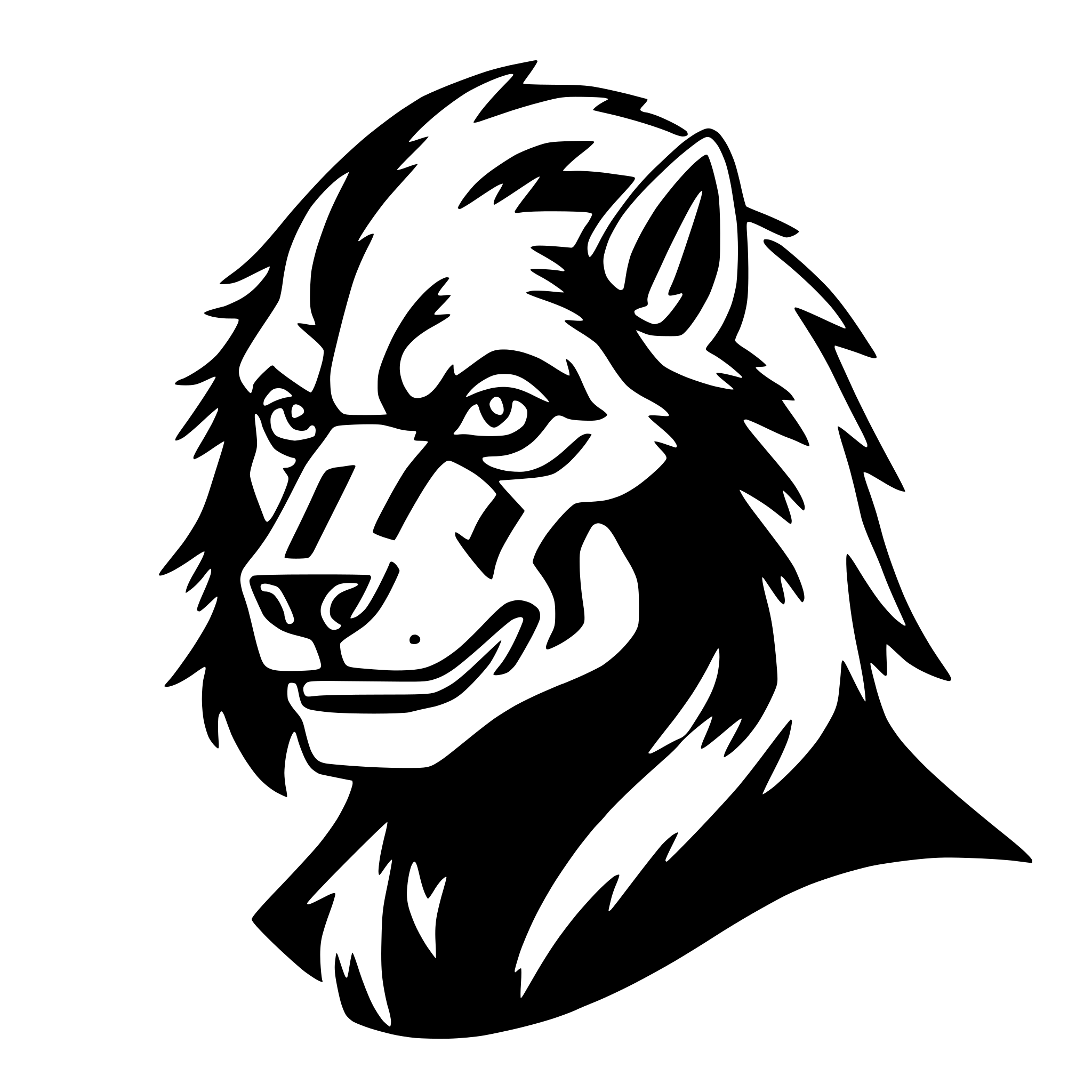 AI-generated SVG of a werewolf