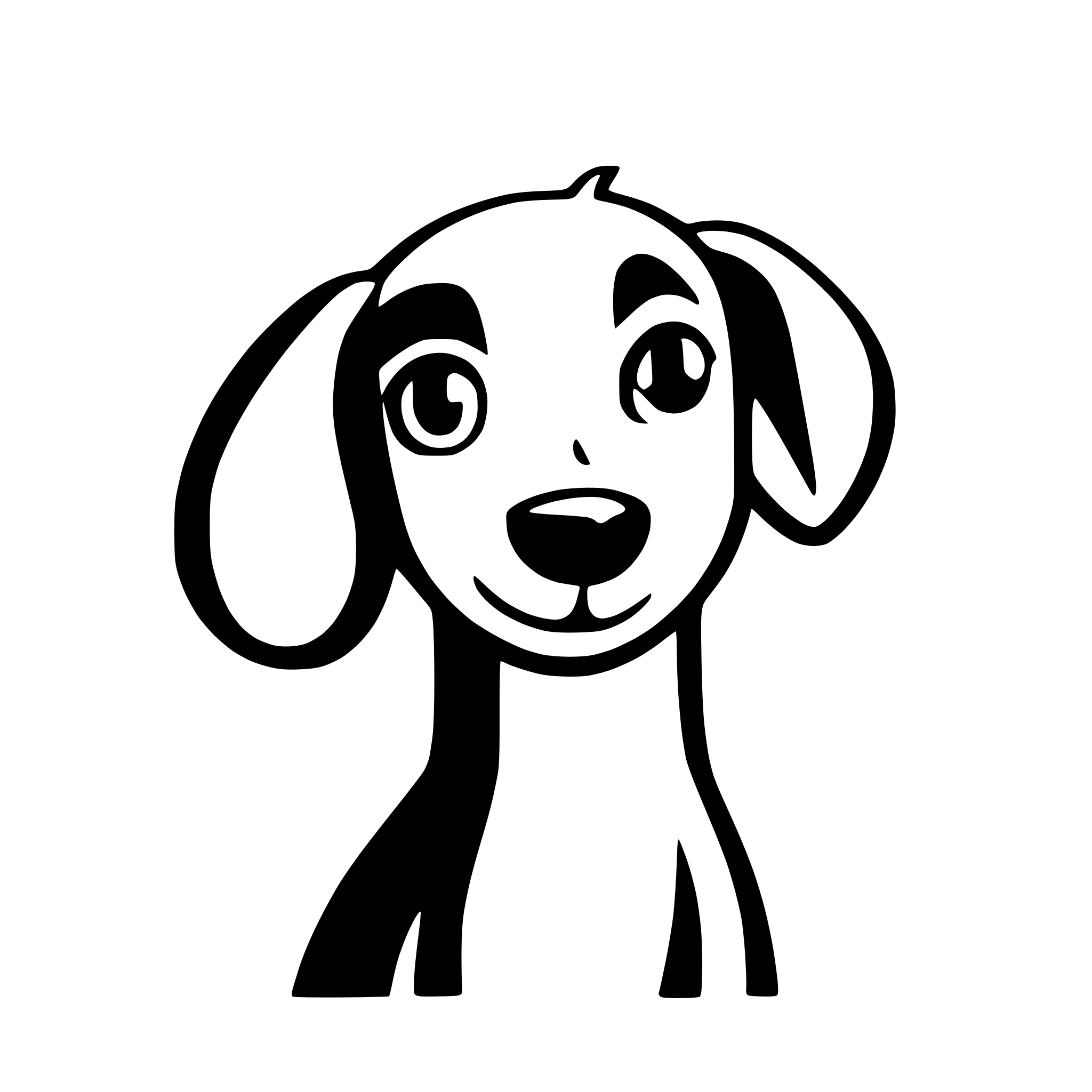 AI-generated SVG of a SMILING DASCHUND WITH CYNICAL SIDE LOOKING