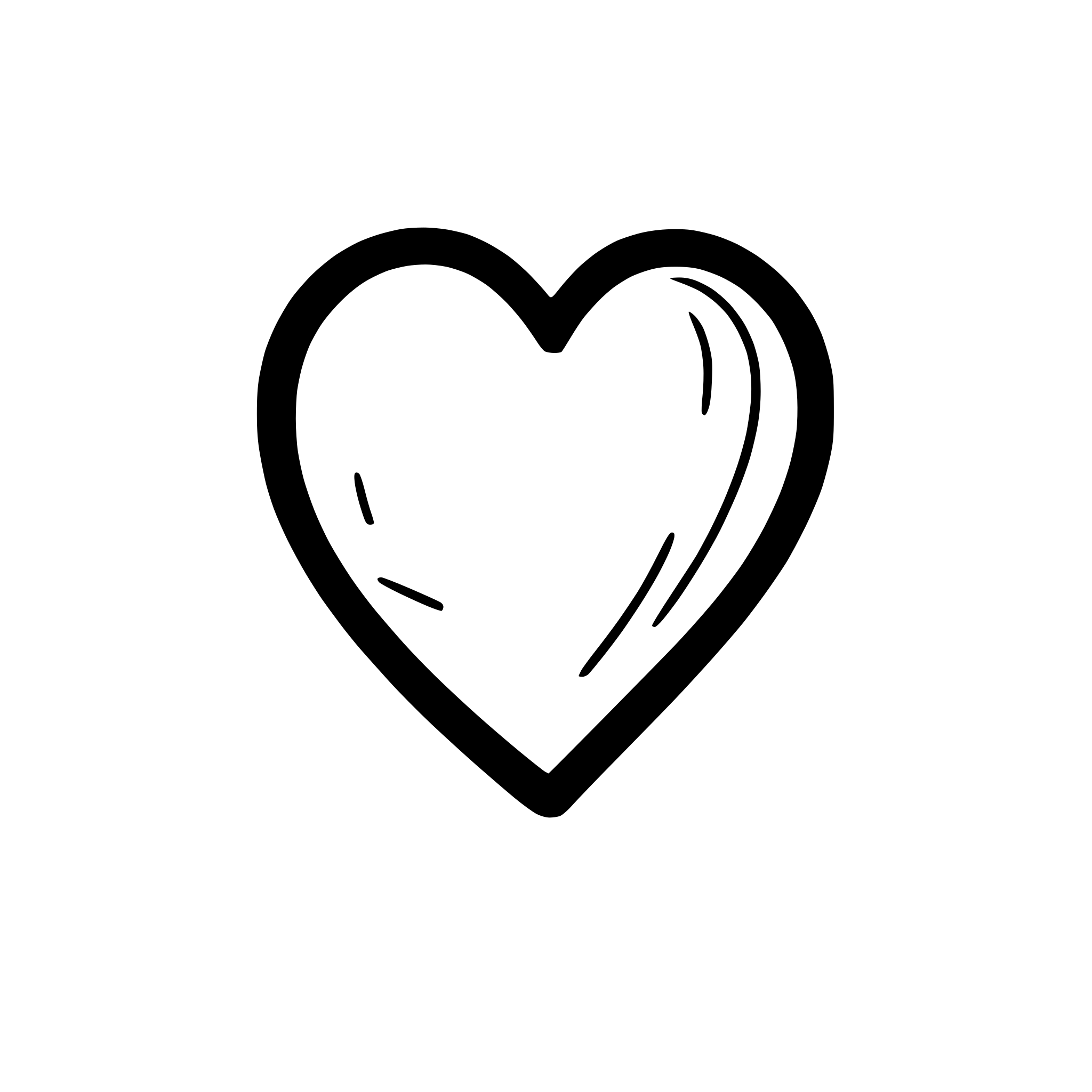AI-generated SVG of 'outline of heart'