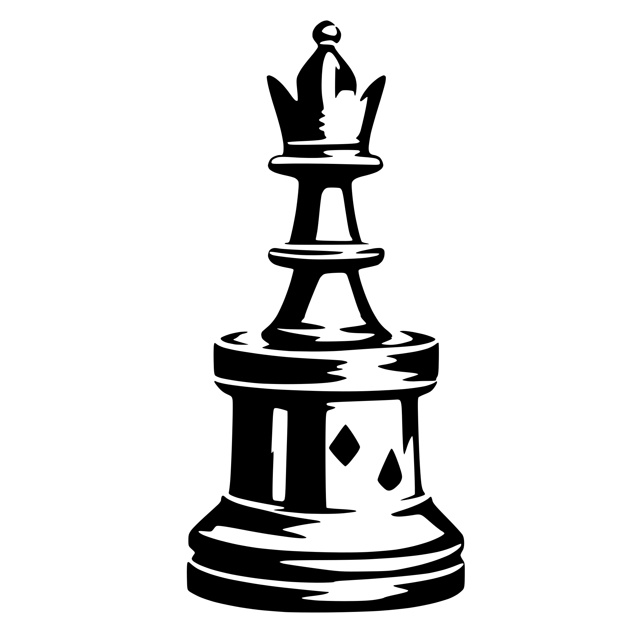 AI-generated SVG of 'a queen chess piece'