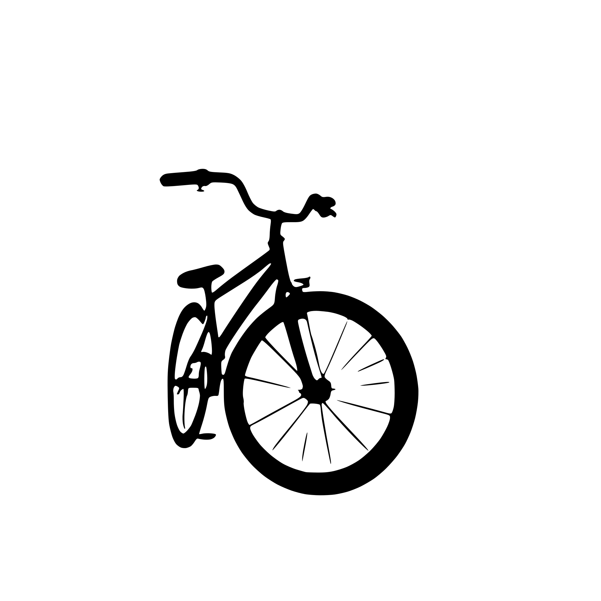 AI-generated SVG of a a cycle silhouette vector with a white background