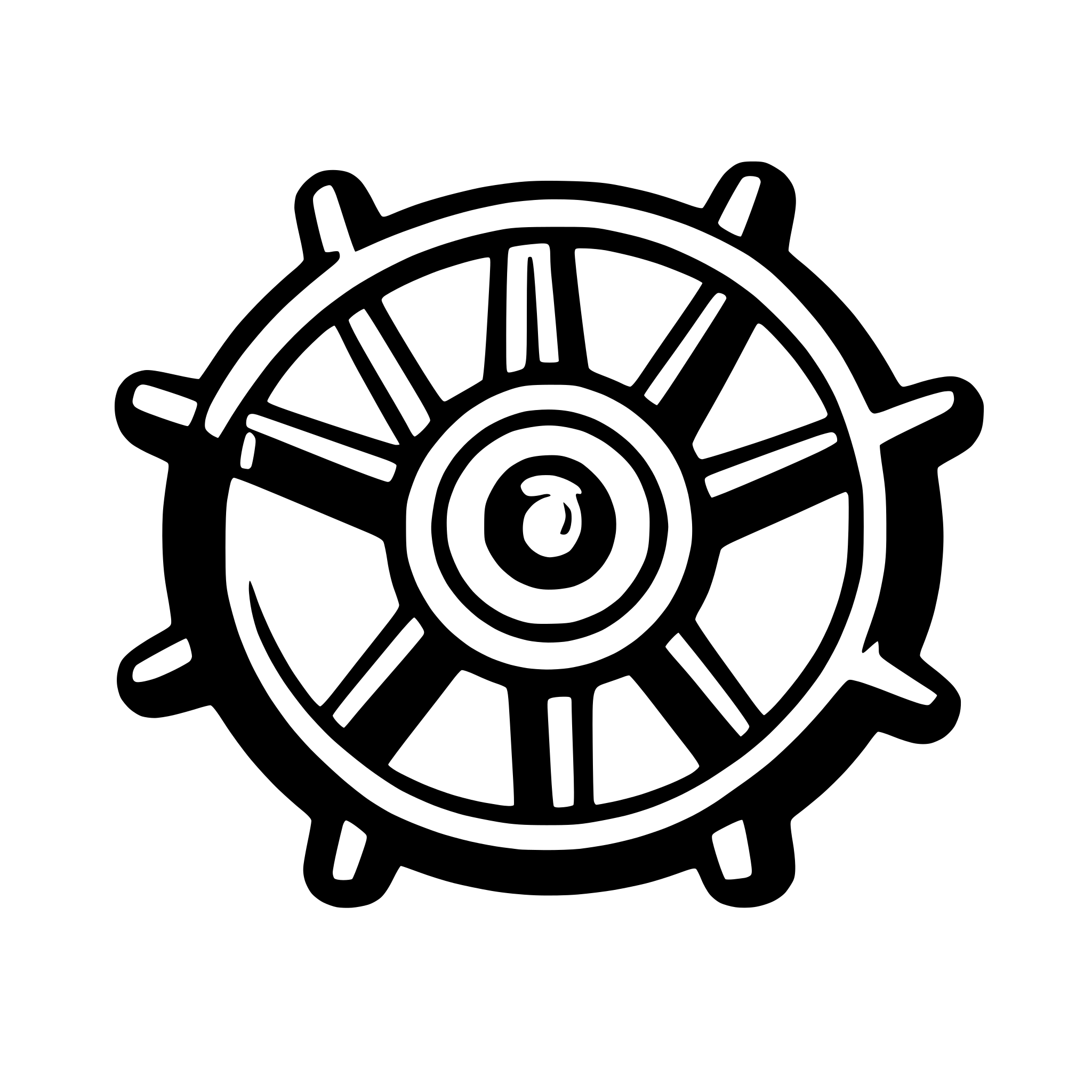 AI-generated SVG of 'wheel captain icon lined  style'