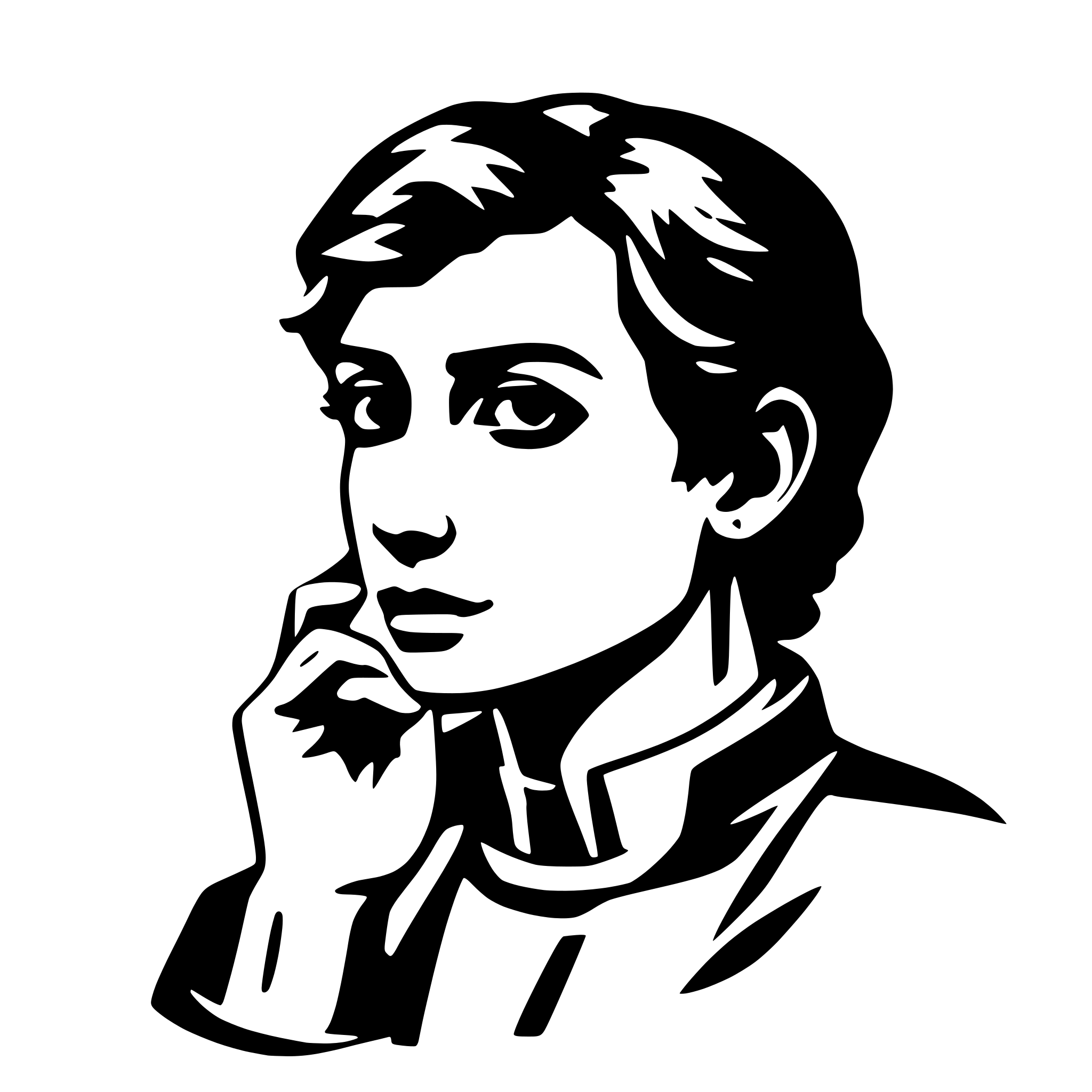 AI-generated SVG of 'person thinking'