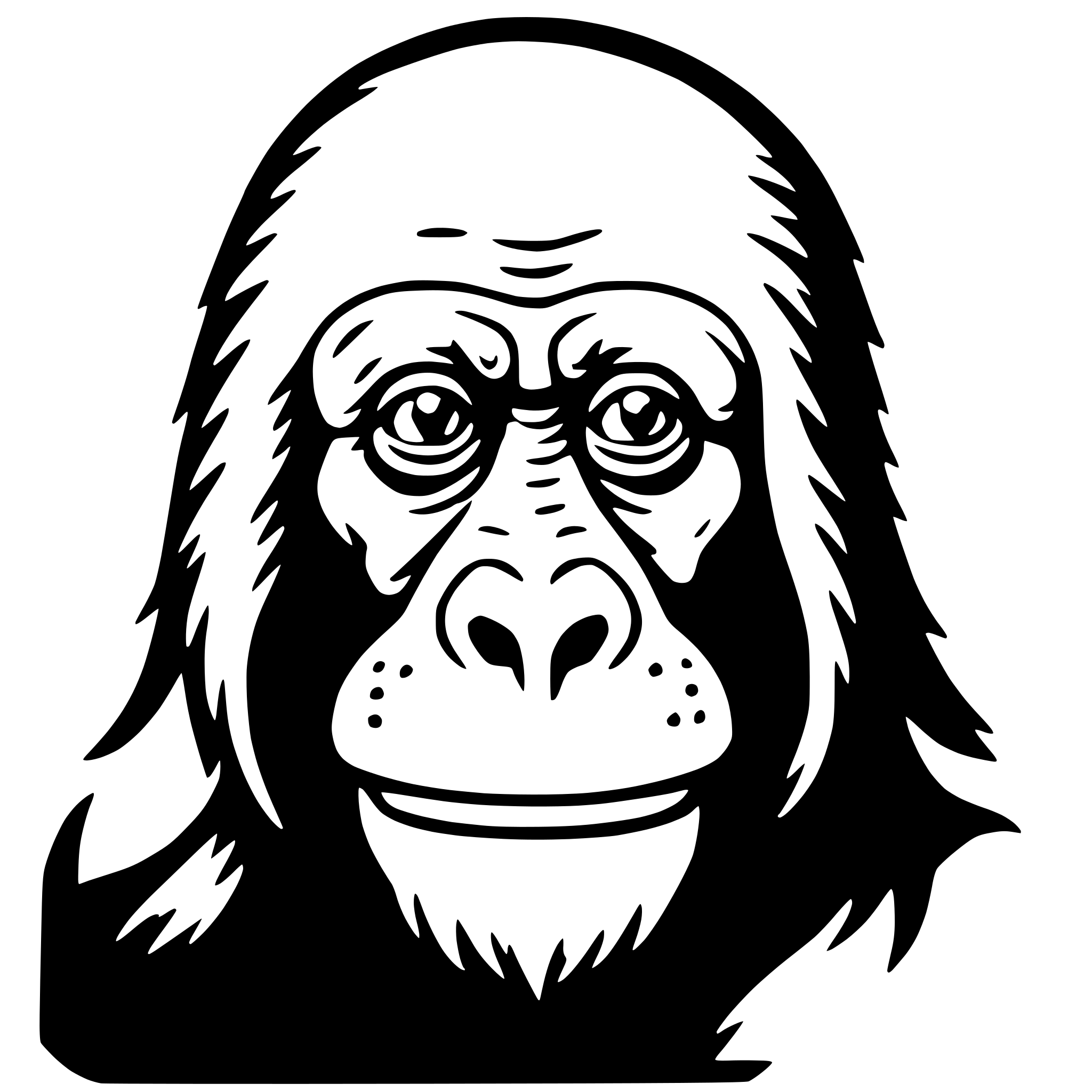 AI-generated SVG of a orangutan