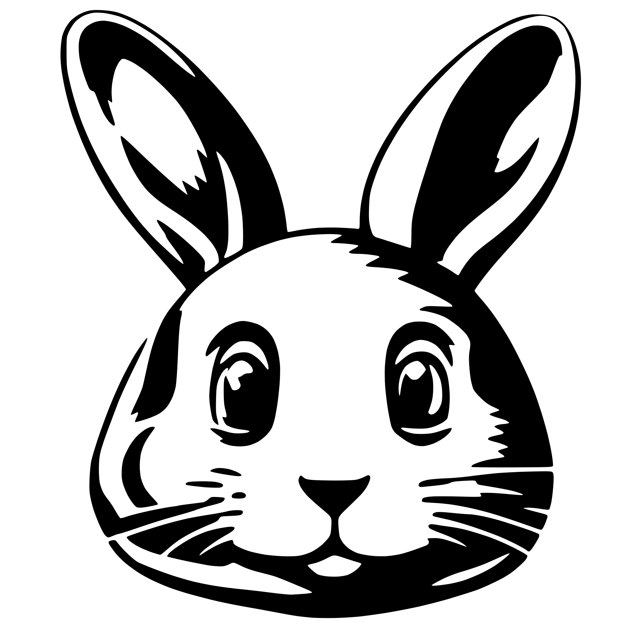 AI-generated SVG of a bunny face