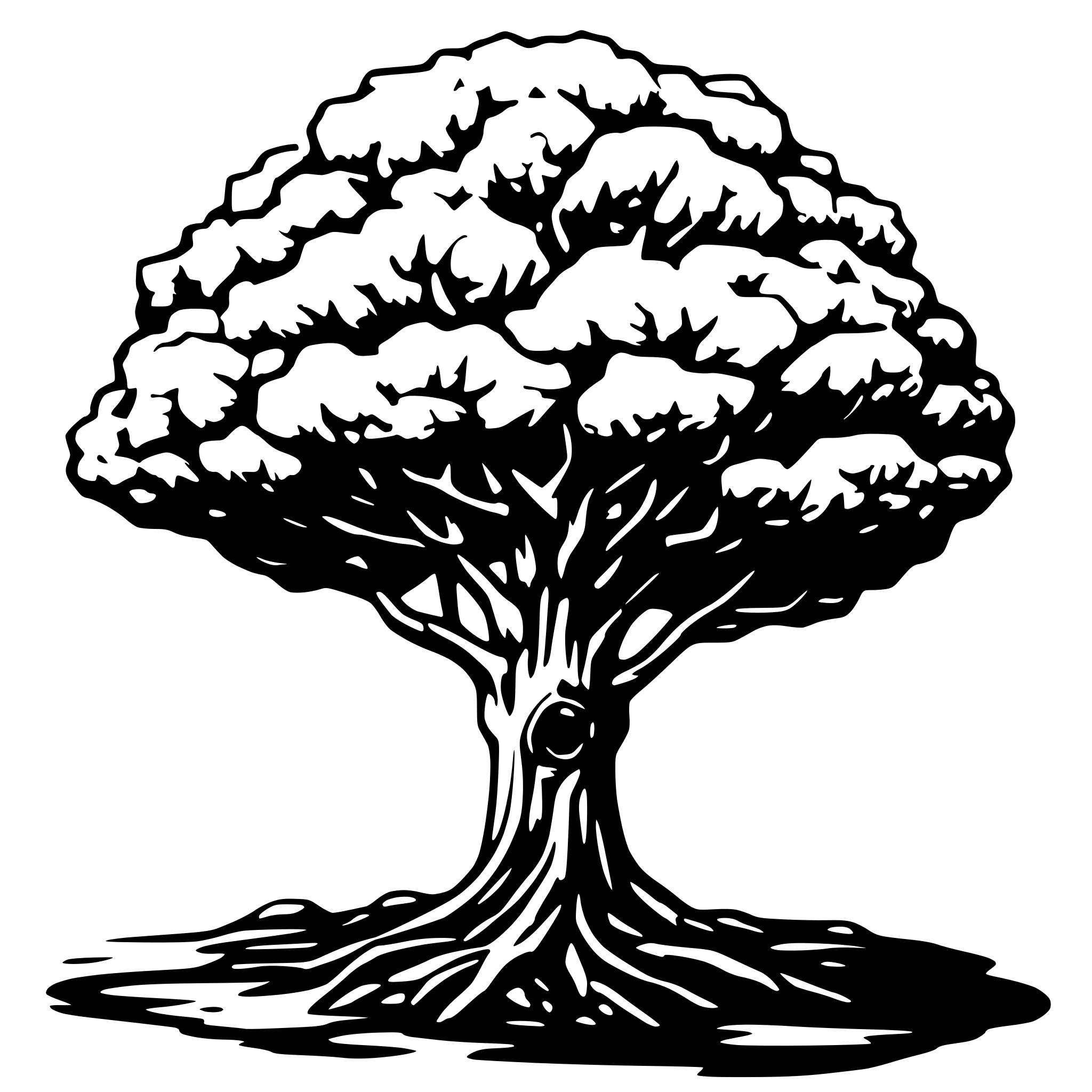 AI-generated SVG of a tree
