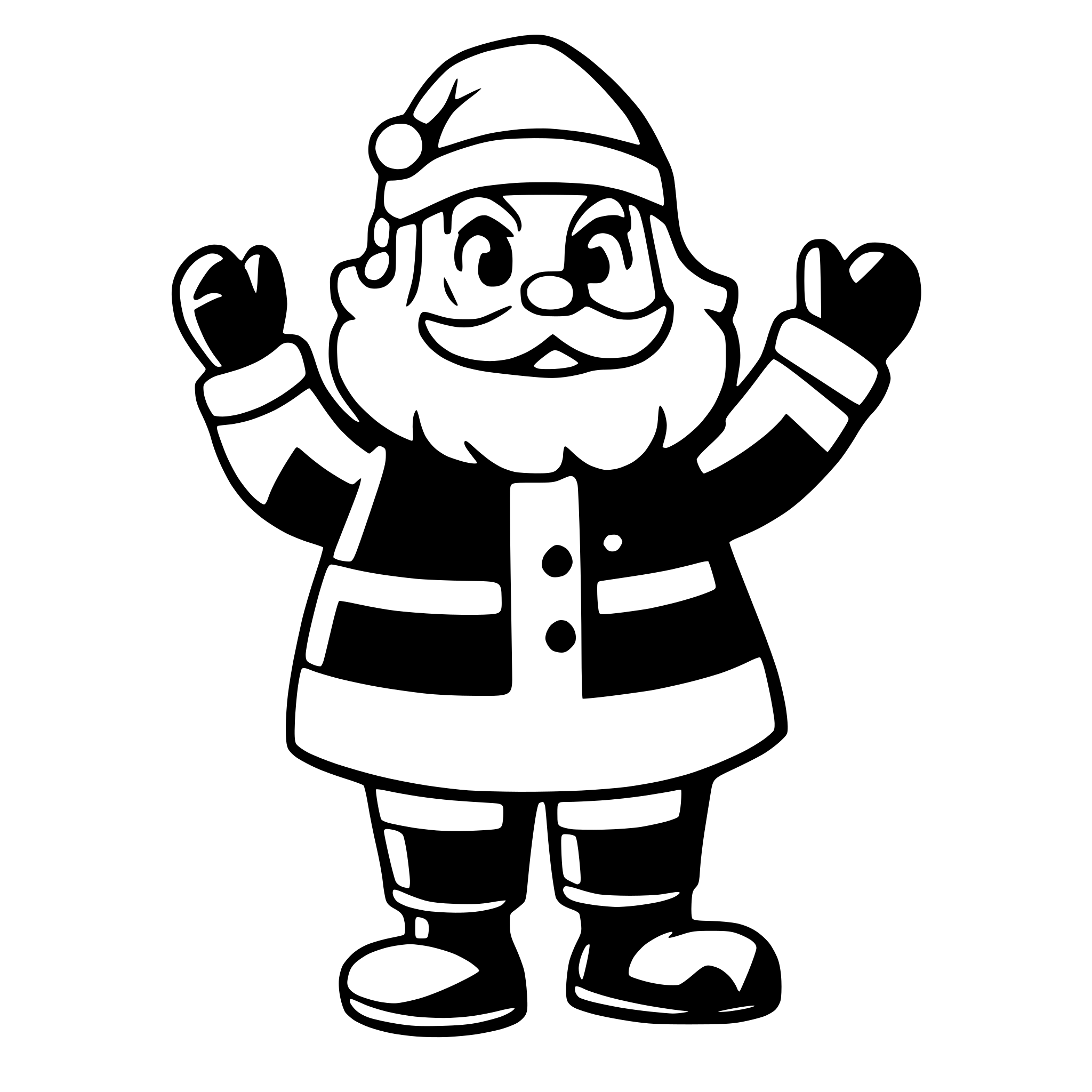 AI-generated SVG of a santa claus full body