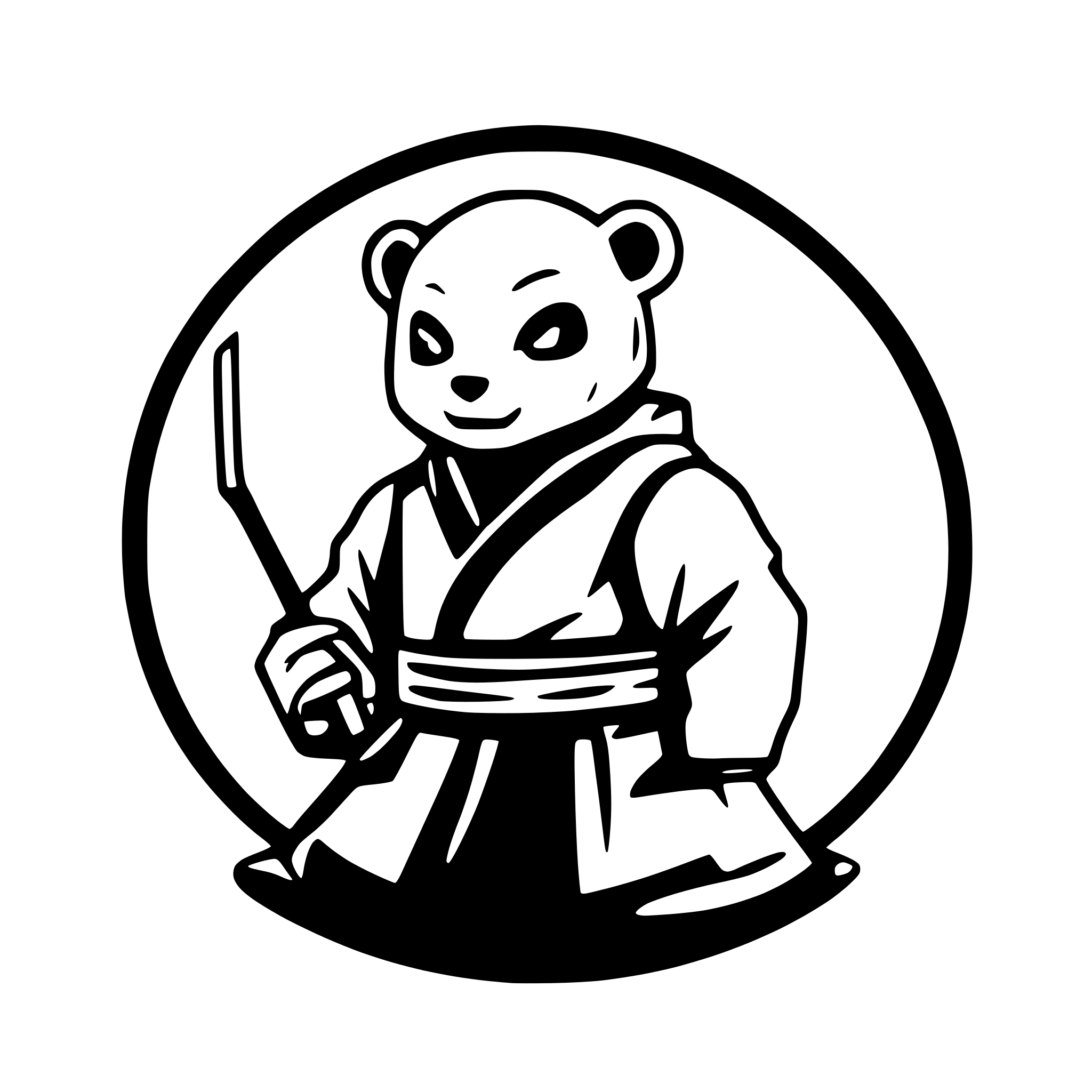 AI-generated SVG of 'cyber bear shaolin monk'