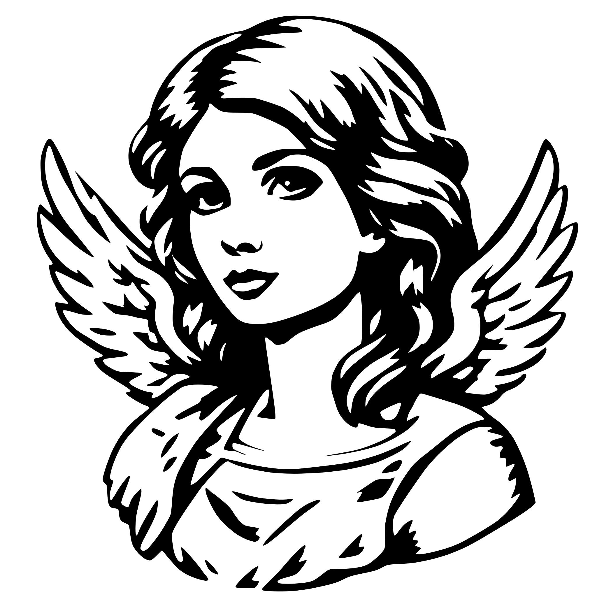 AI-generated SVG of a Angel