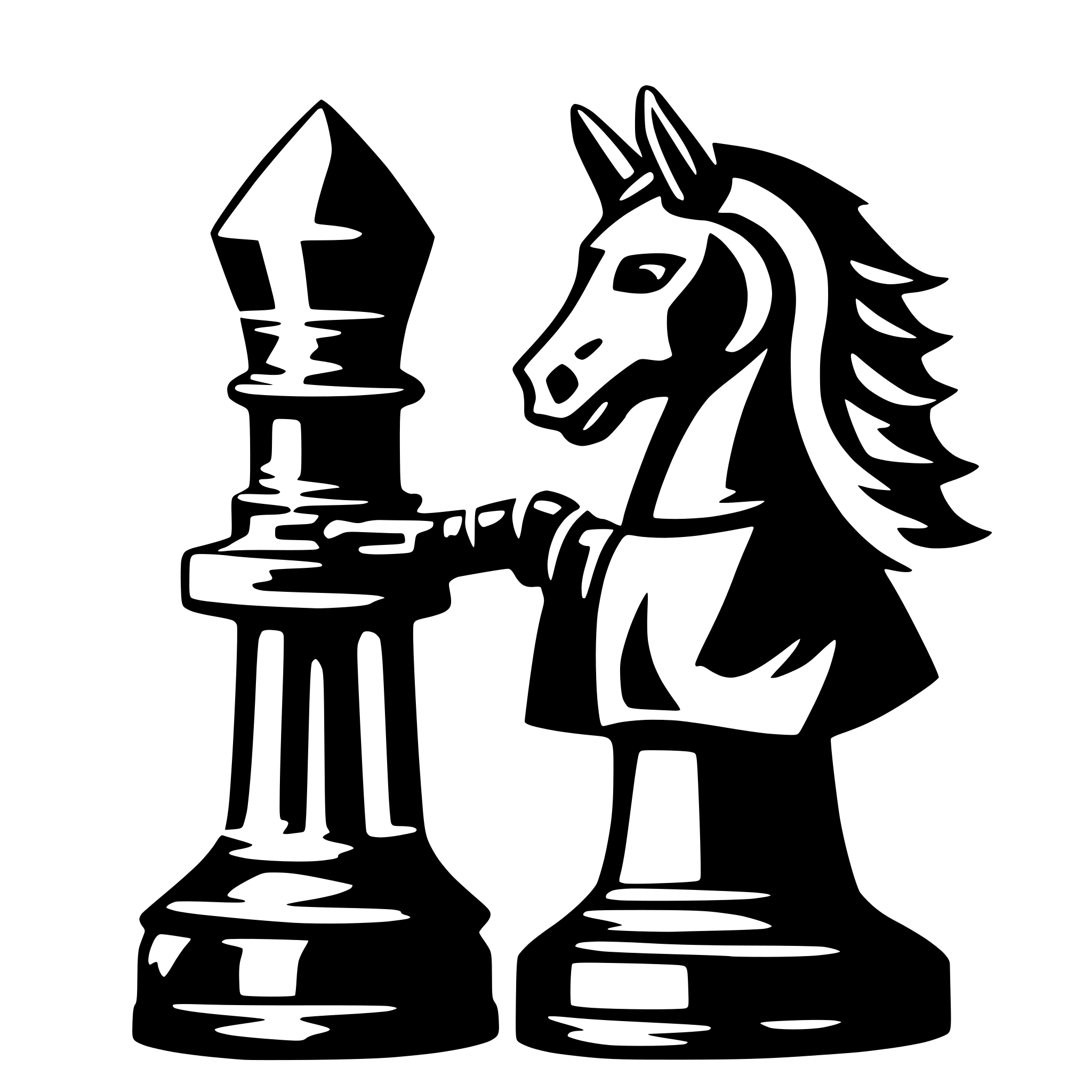 AI-generated SVG of a chess knight